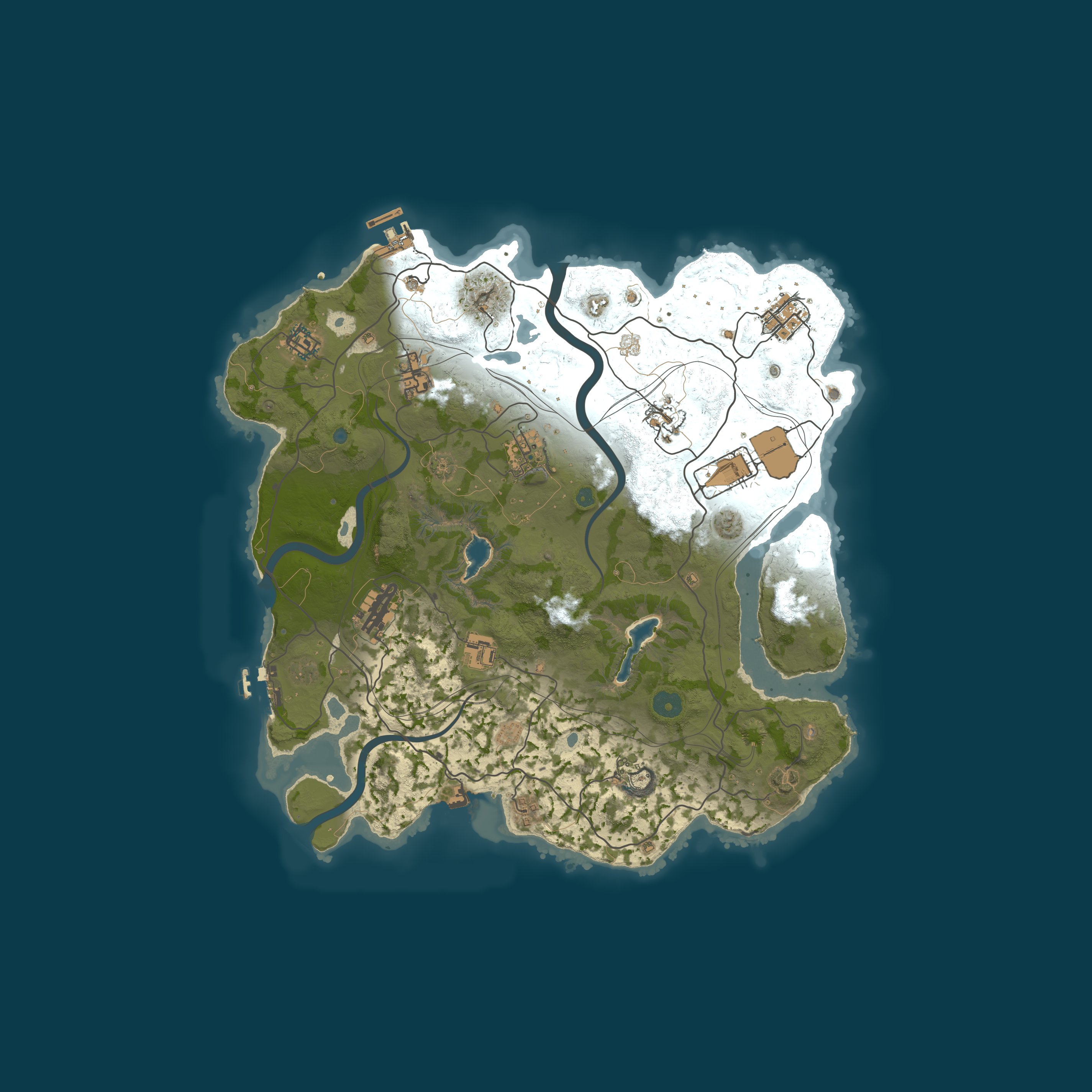 Custom Map, size 3700, seed 1337