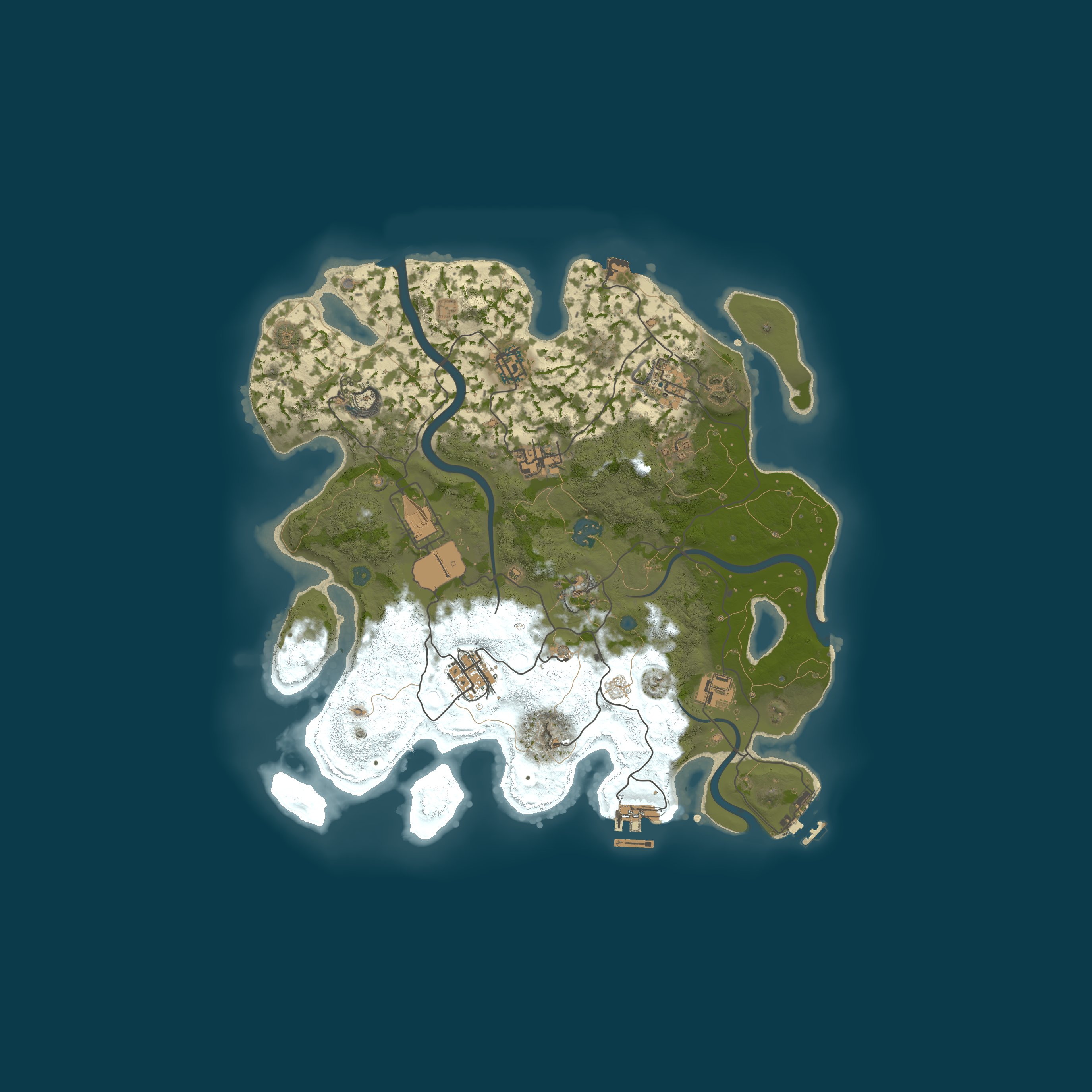 Procedural Map, size 3500, seed 445708