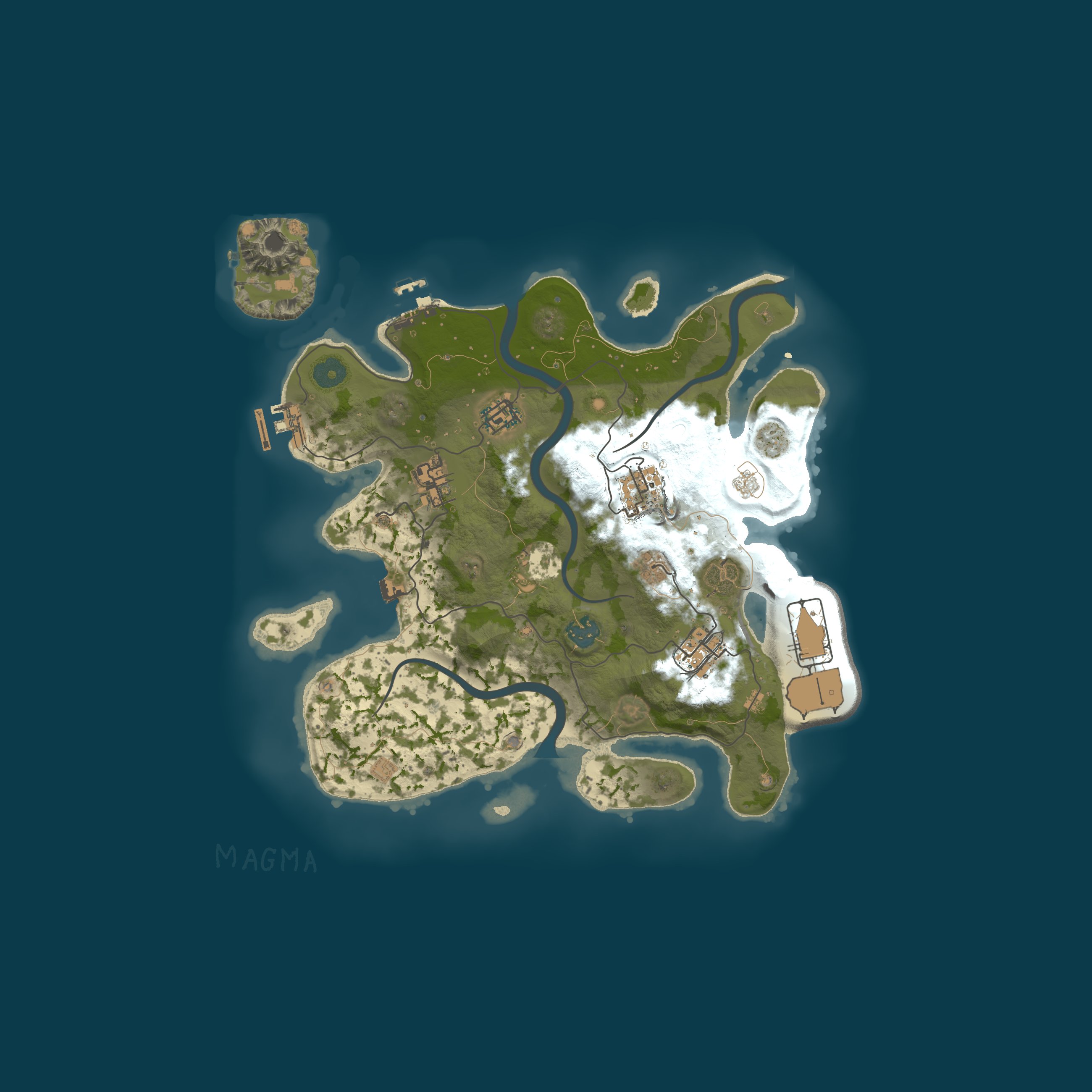 Map for [ЗАКРЫТО] MAGMA RUST #1 [X1000 | MAX 3 | CUSTOM BARREN |