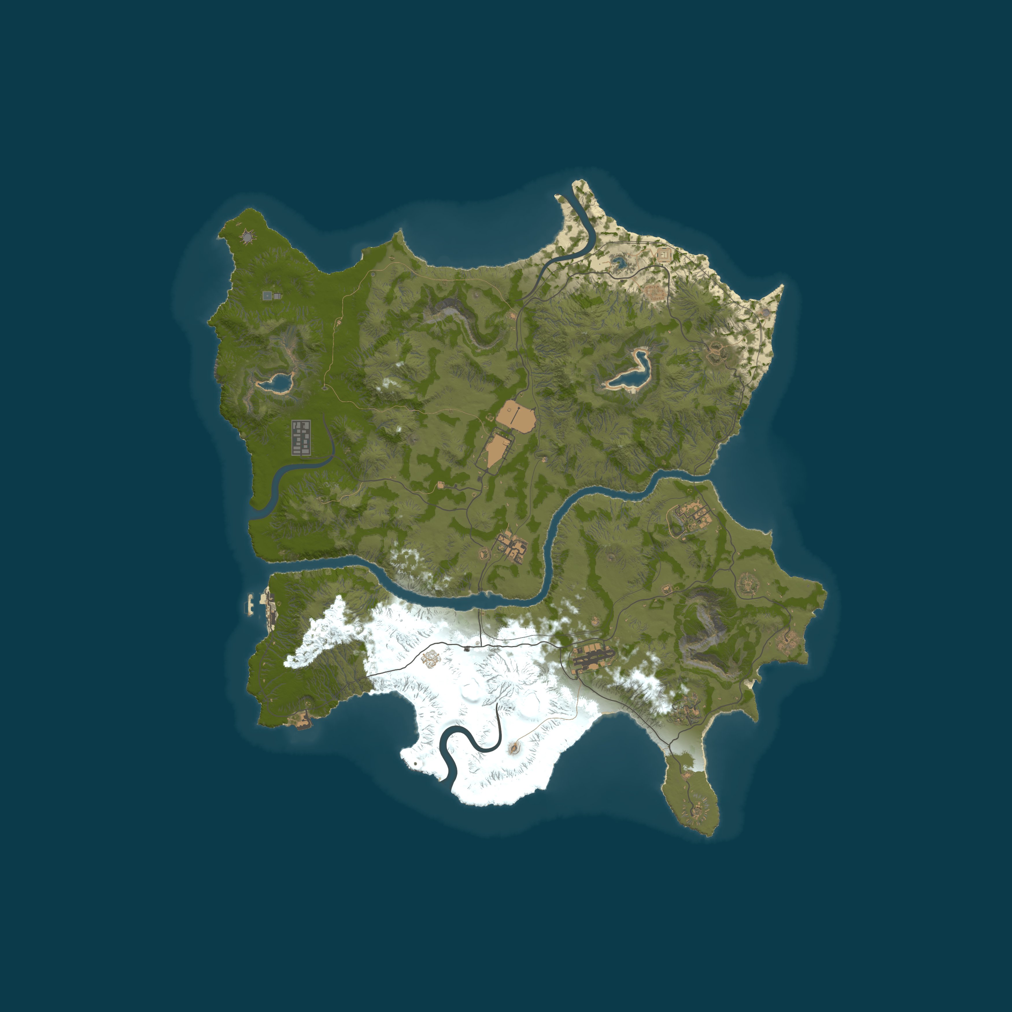 Map for Savage Wastelands | PVE/PVP Zones | Raid bases | Teleport | Eve