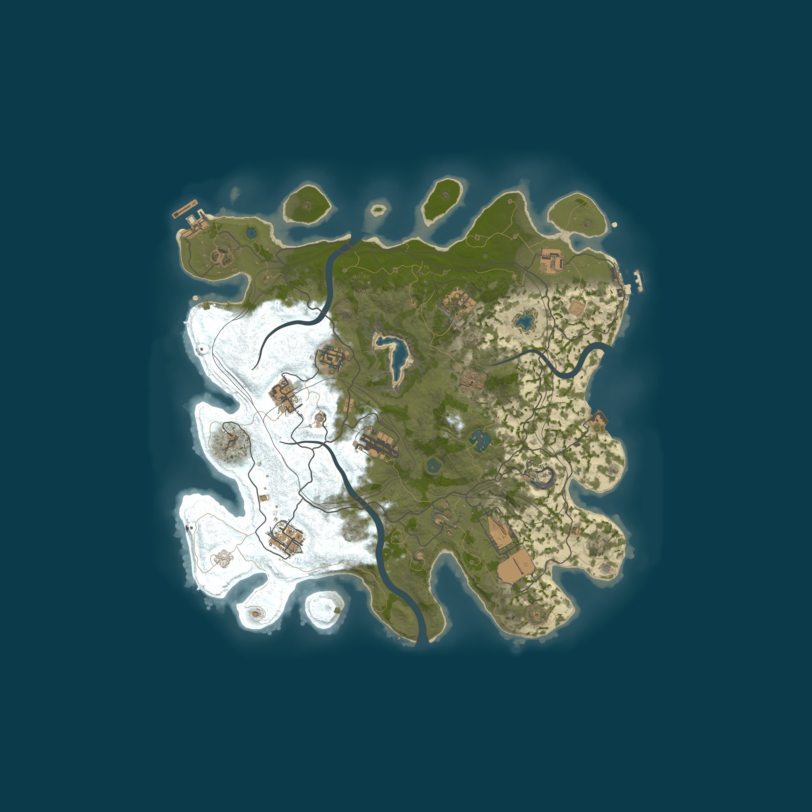 Procedural Map, size 3700, seed 1155153760