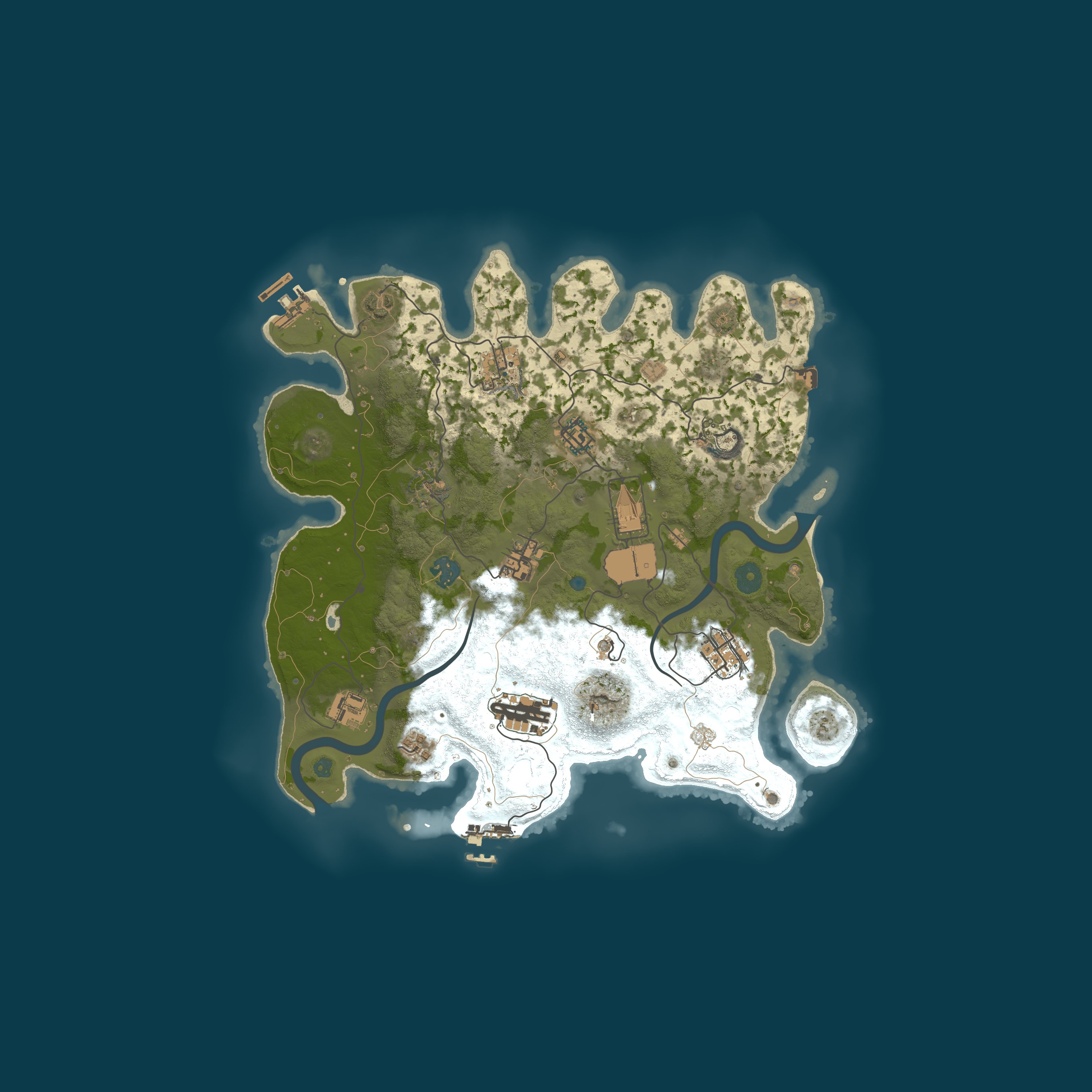 Procedural Map, size 3500, seed 275095028