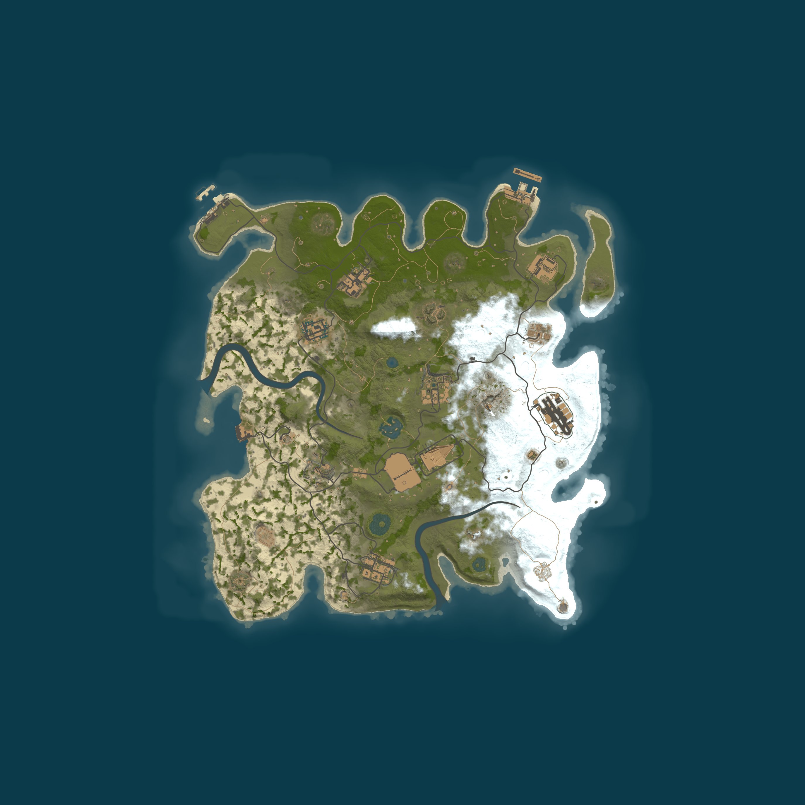 Custom Map, size 3500, seed 1681355594