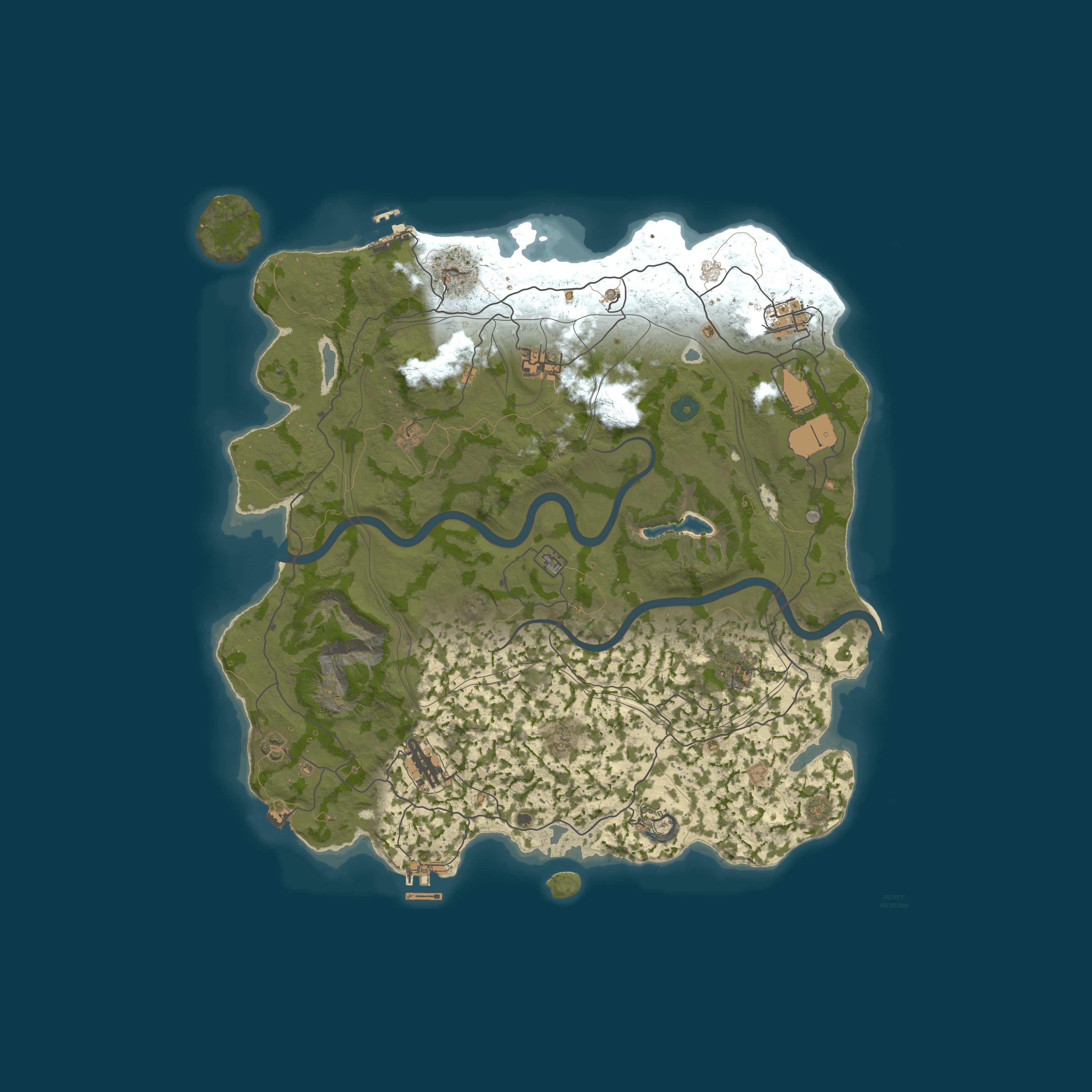 Map for RUST RUSSIA MAX 3 [X5|KITS|TP|CASTA] WIPE 23.03