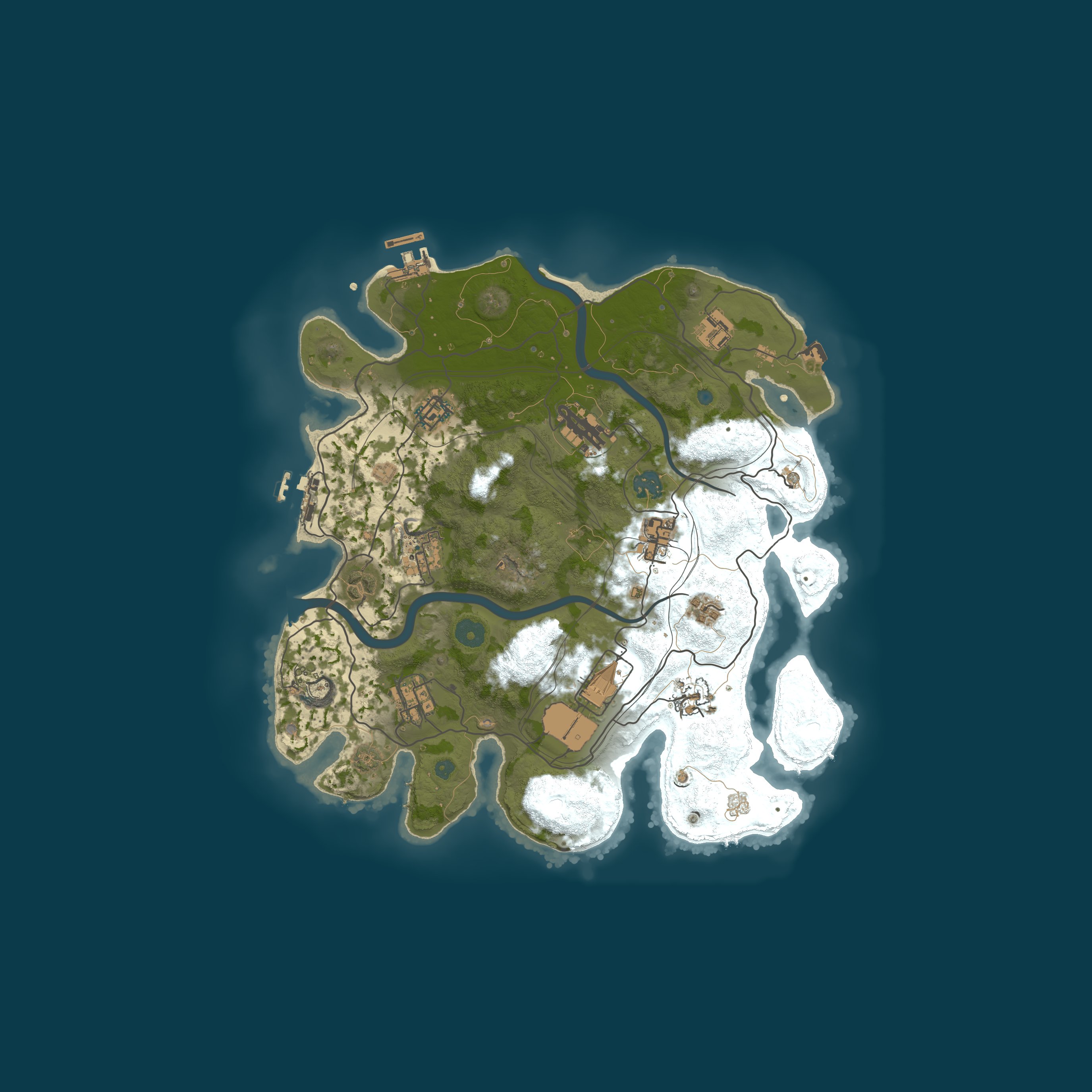 Procedural Map, size 3500, seed 1871121827