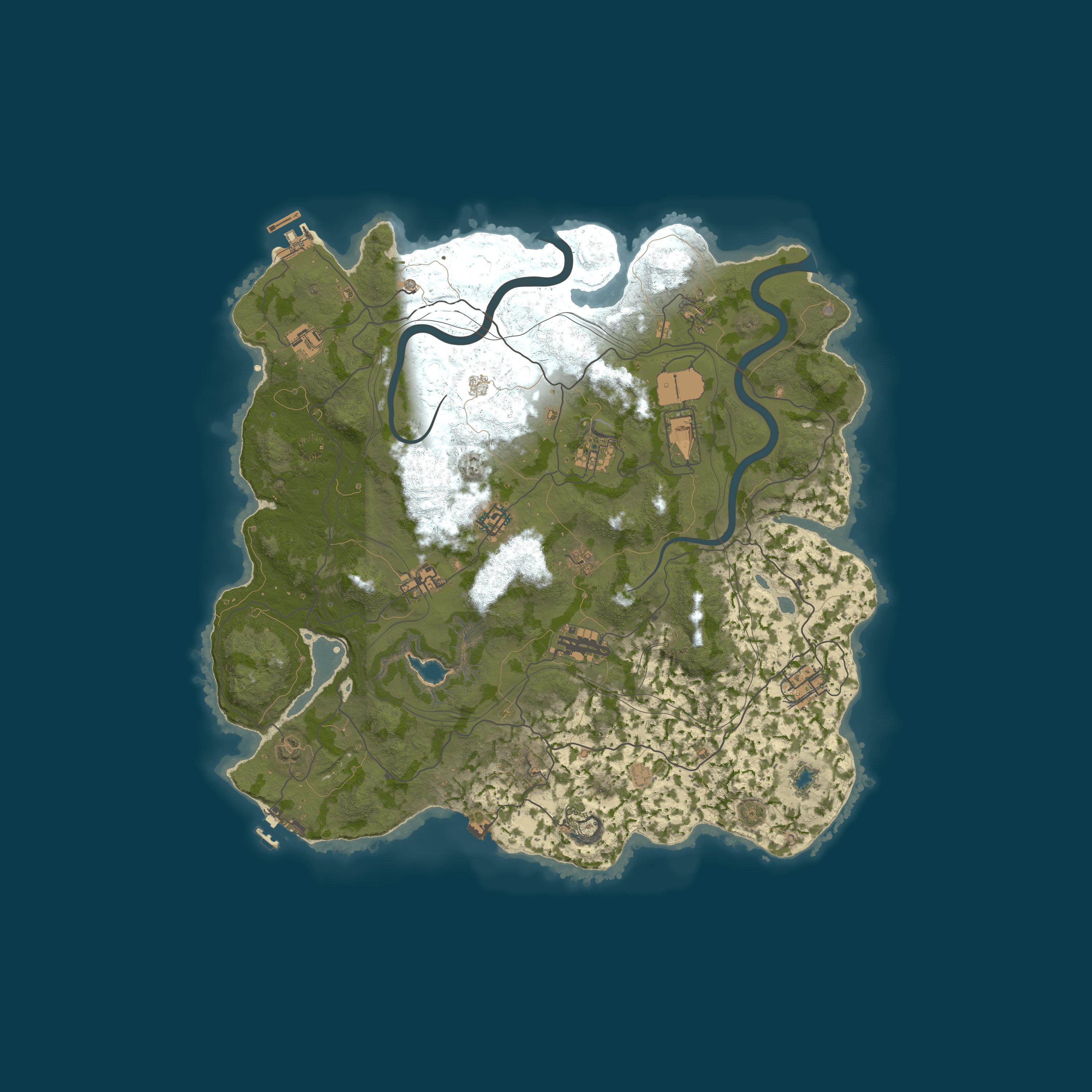 Map for RUSTOLUTION.GG 2x Monthly | Solo Duo Trio | 50% Upkeep | No BP 