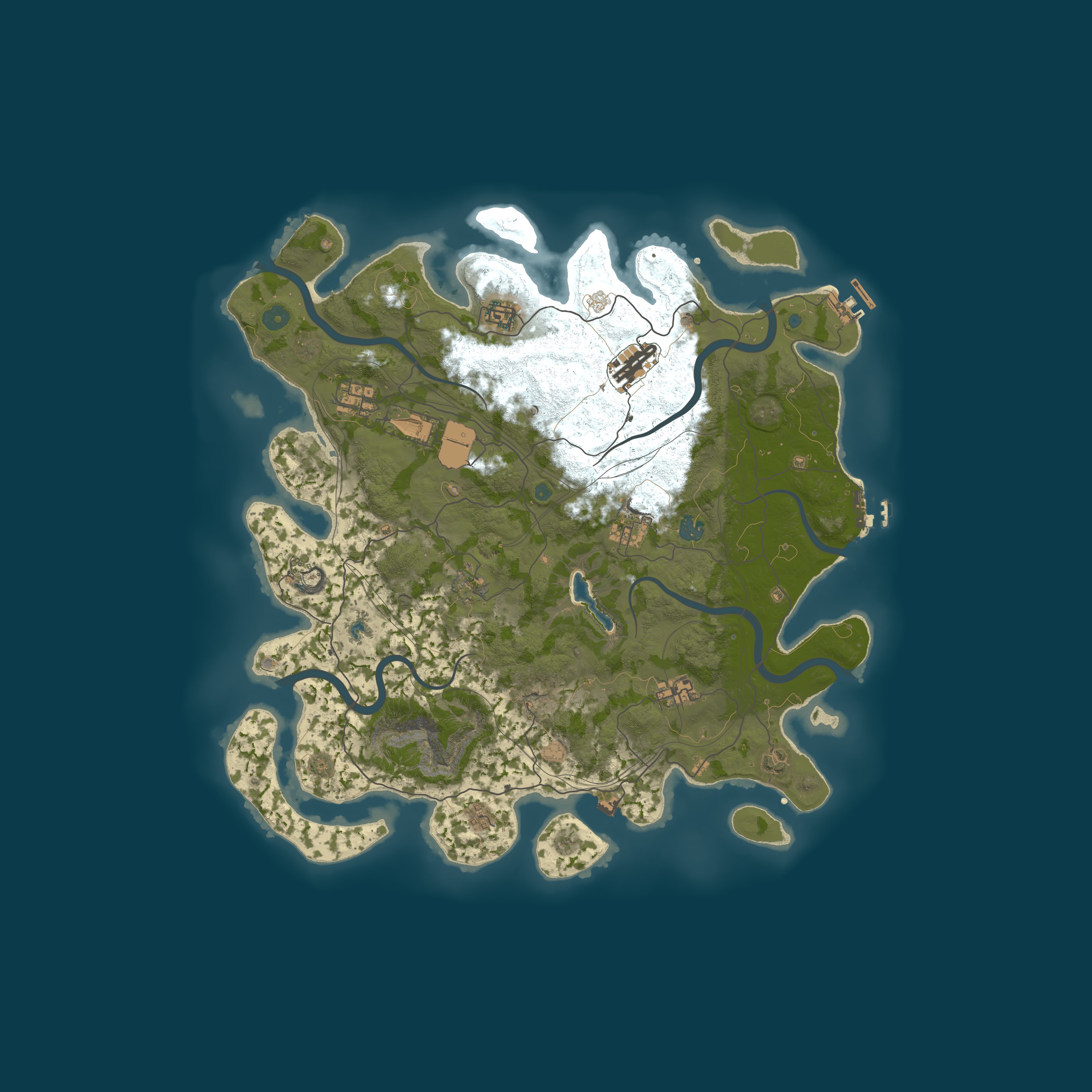 Map for [EU] RustLords sanctuary PvE - Vanilla - No BP wipe - Raidbases