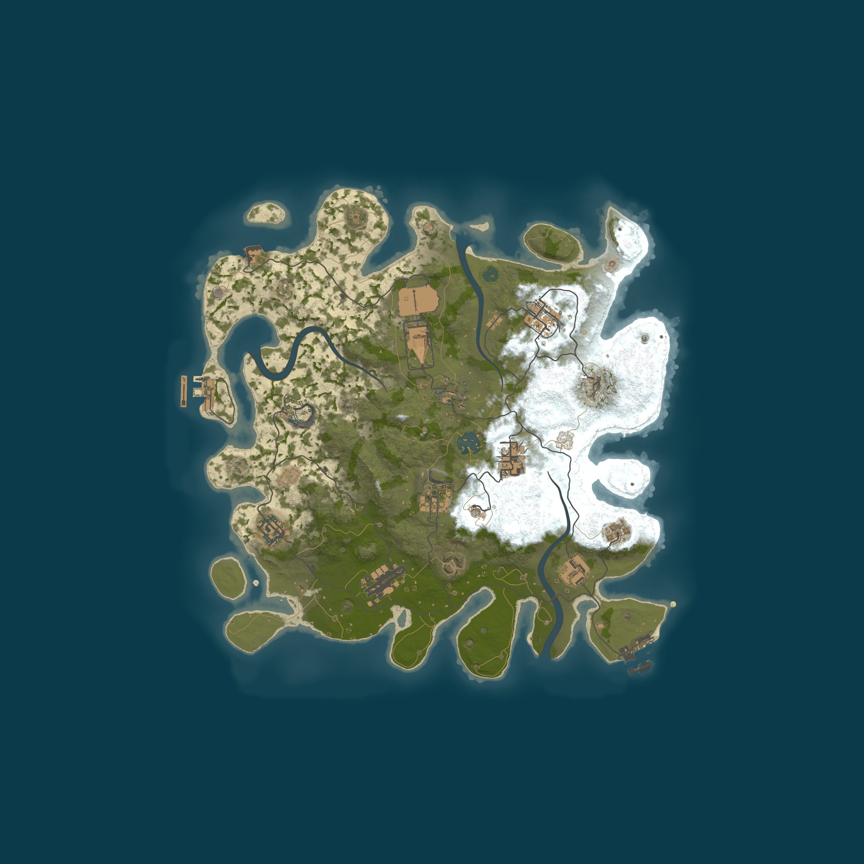 (ТЕСТ) ДЛЯ НОВАЧКІВ х2 ВАНІЛА | YummiRust — Процедурная карта 3500, seed 417976064