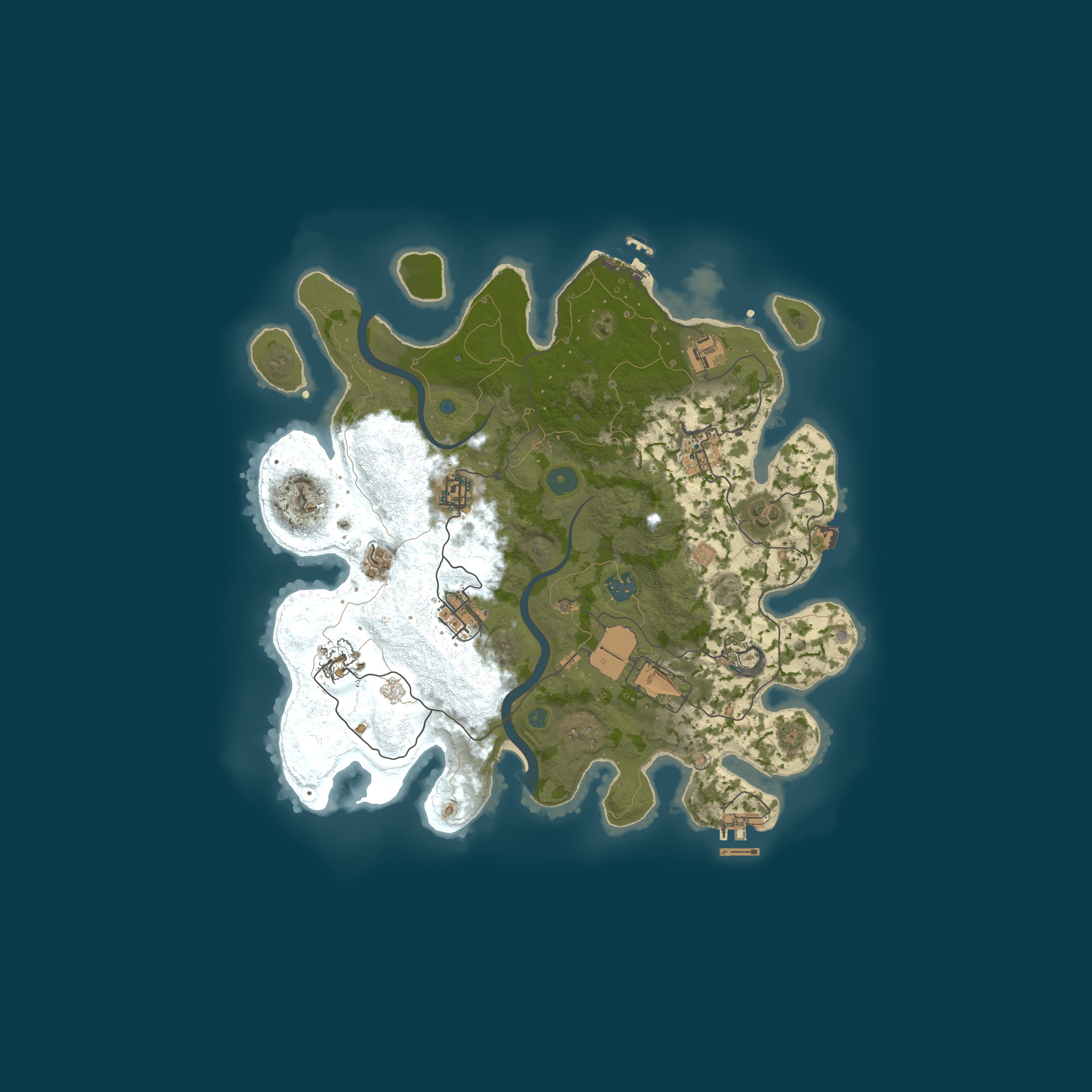 Procedural Map, size 3500, seed 70990