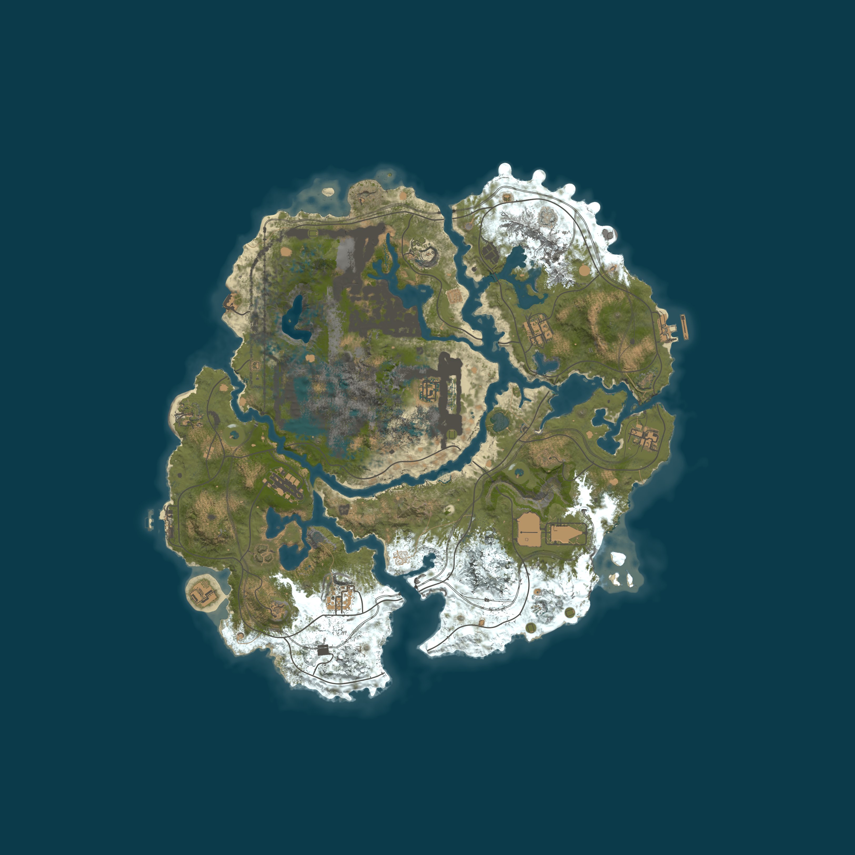 Map for SLAYERS.GG 100x PVE ZOMBIES|LEGENDARY WEAPONS|PLANES|RAID BASES