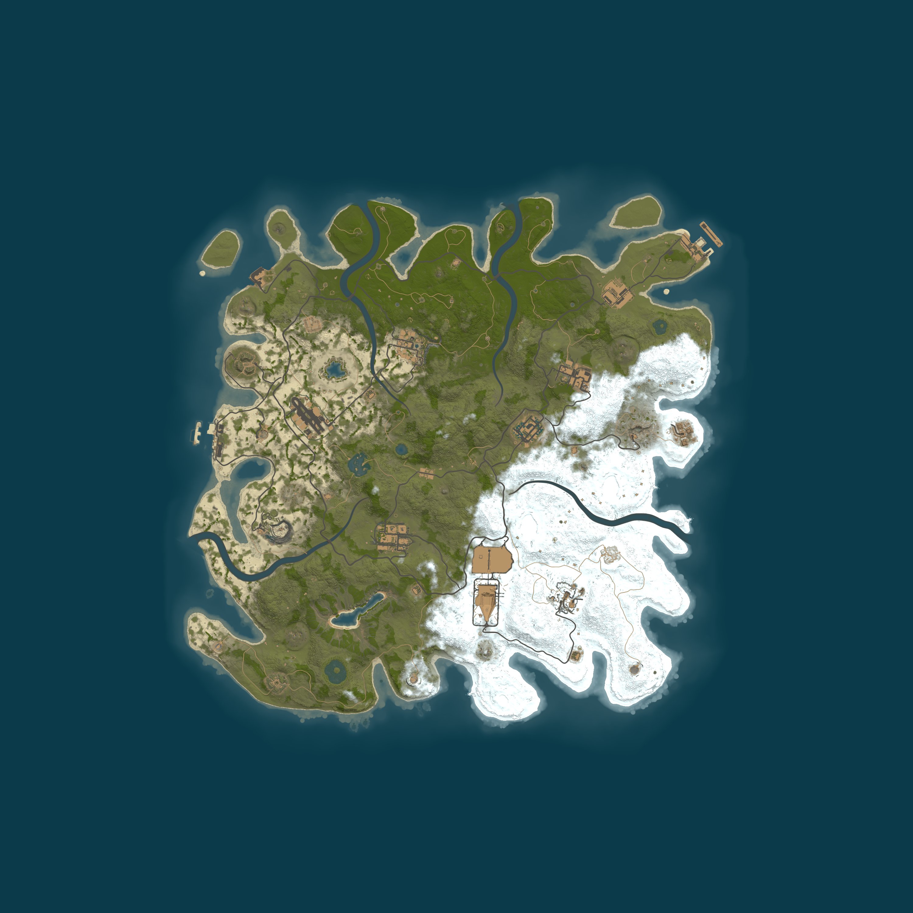 Map for RustOfWarPvE x3-15 Loot+NoRaid NoKill Wipe08.07
