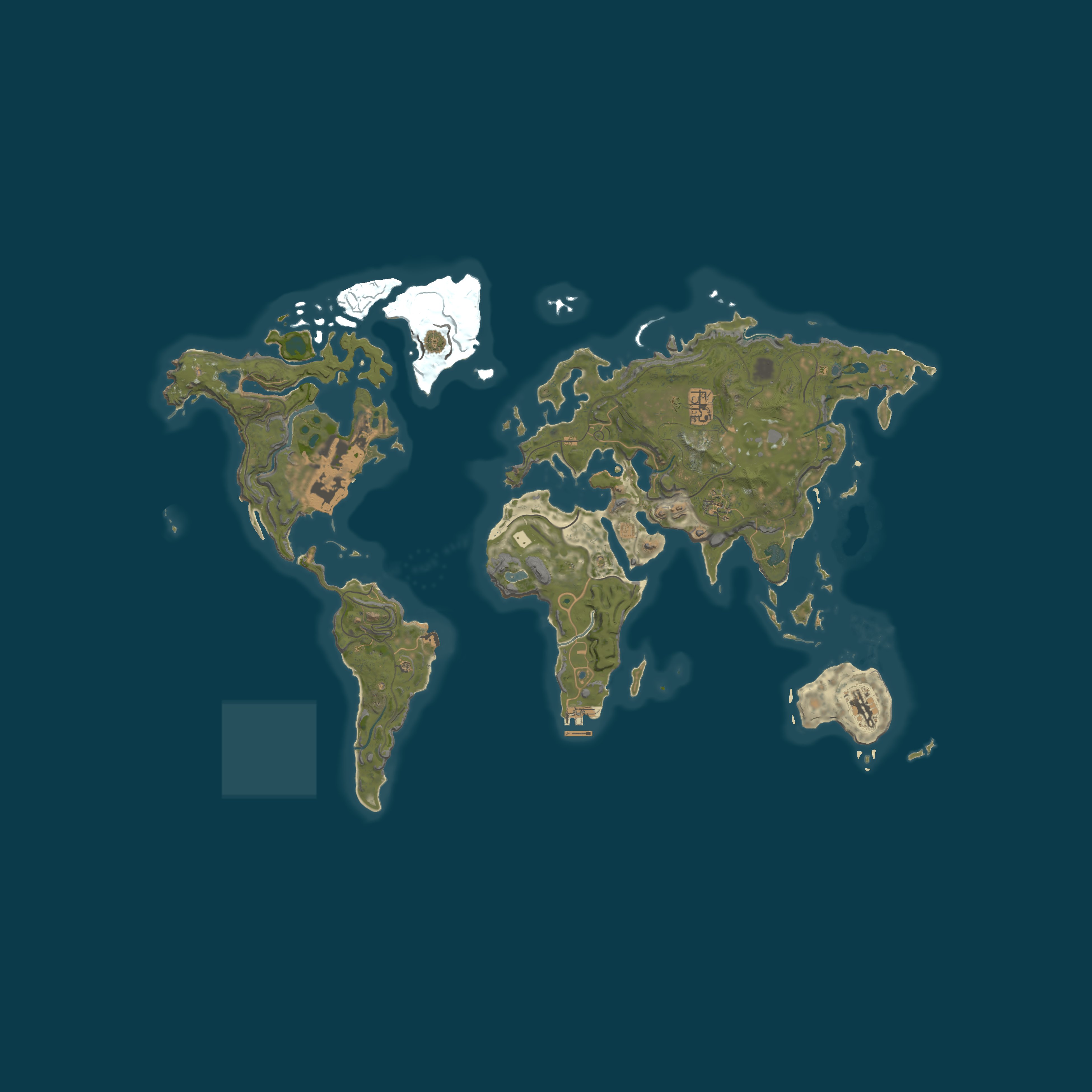 Map for RUSTARDS  2X PVE I BOSS'S I RAID BASES