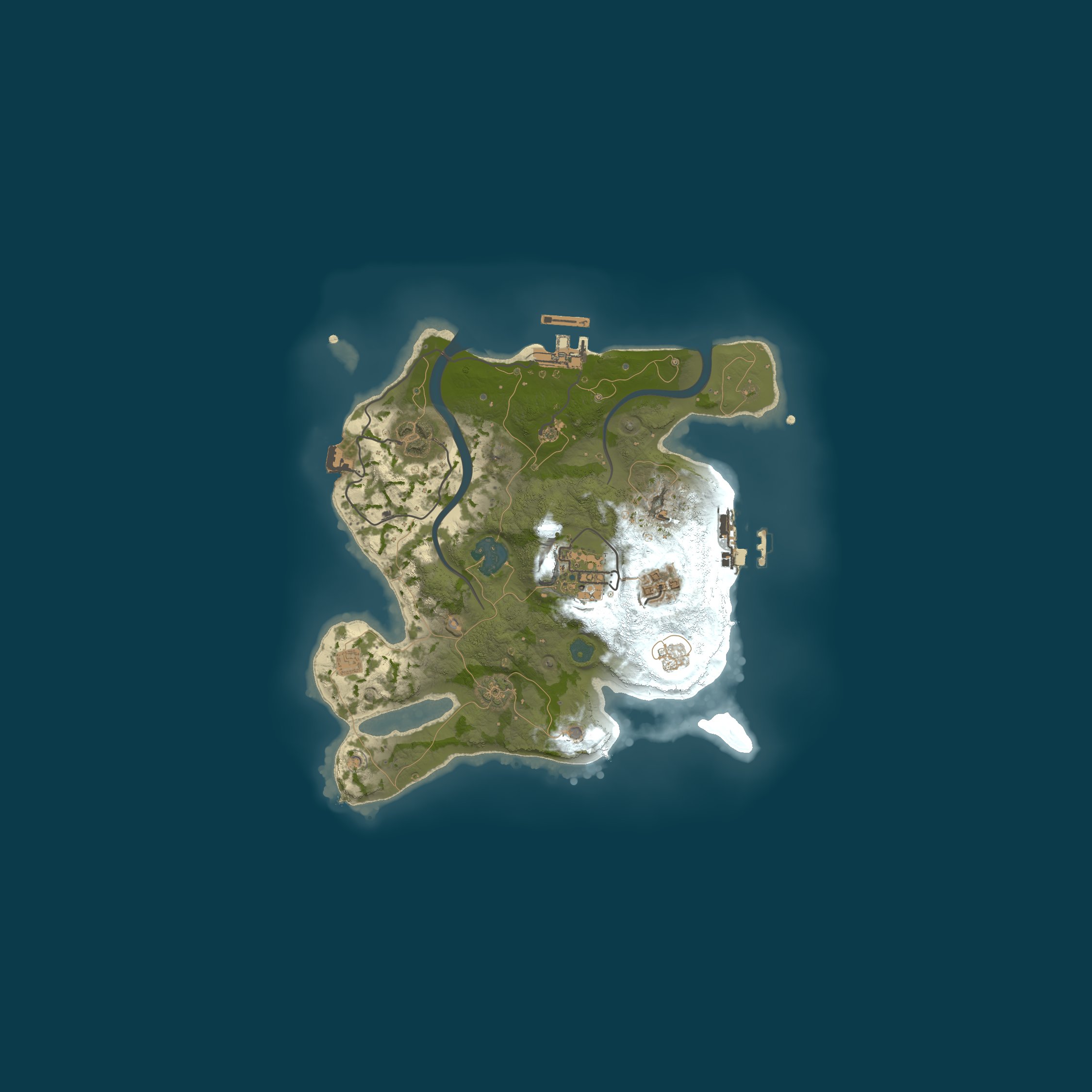 Procedural Map, size 2500, seed 98765432