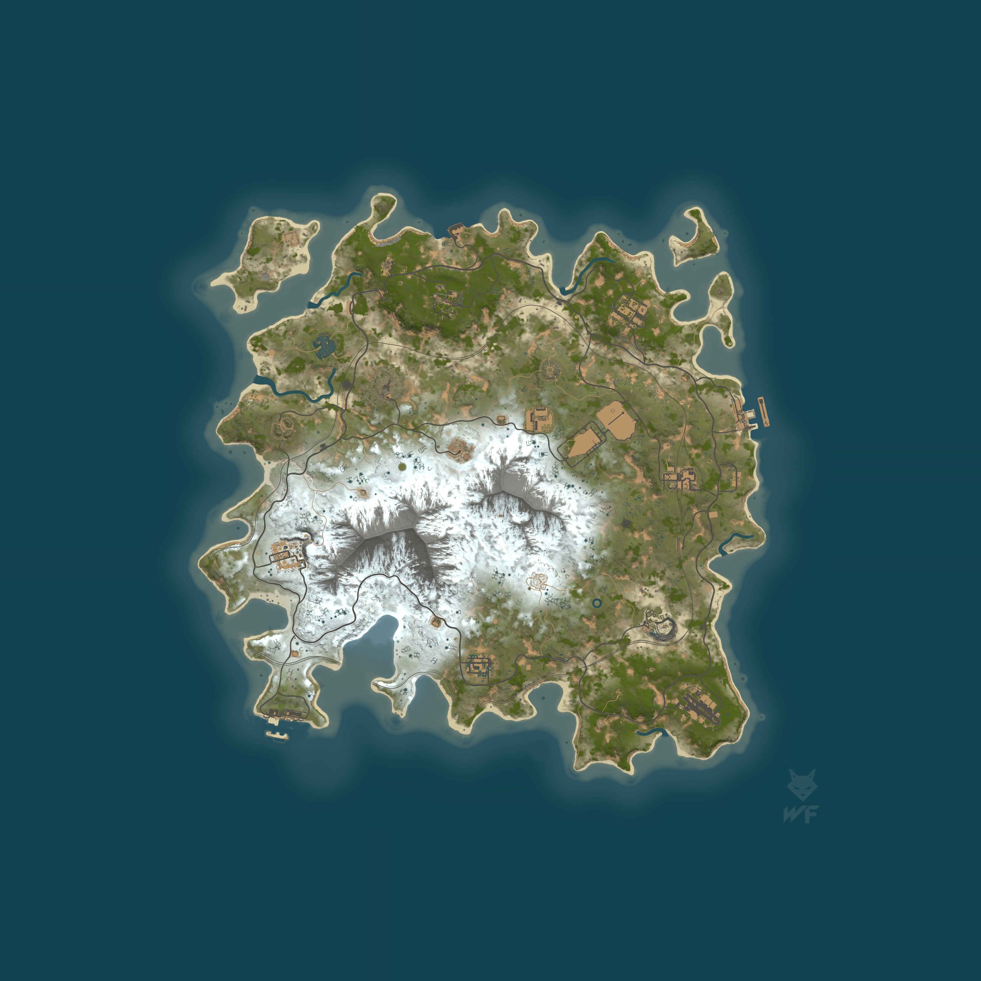 Map for Rust Legion - US | PvE | 2x | Monthly