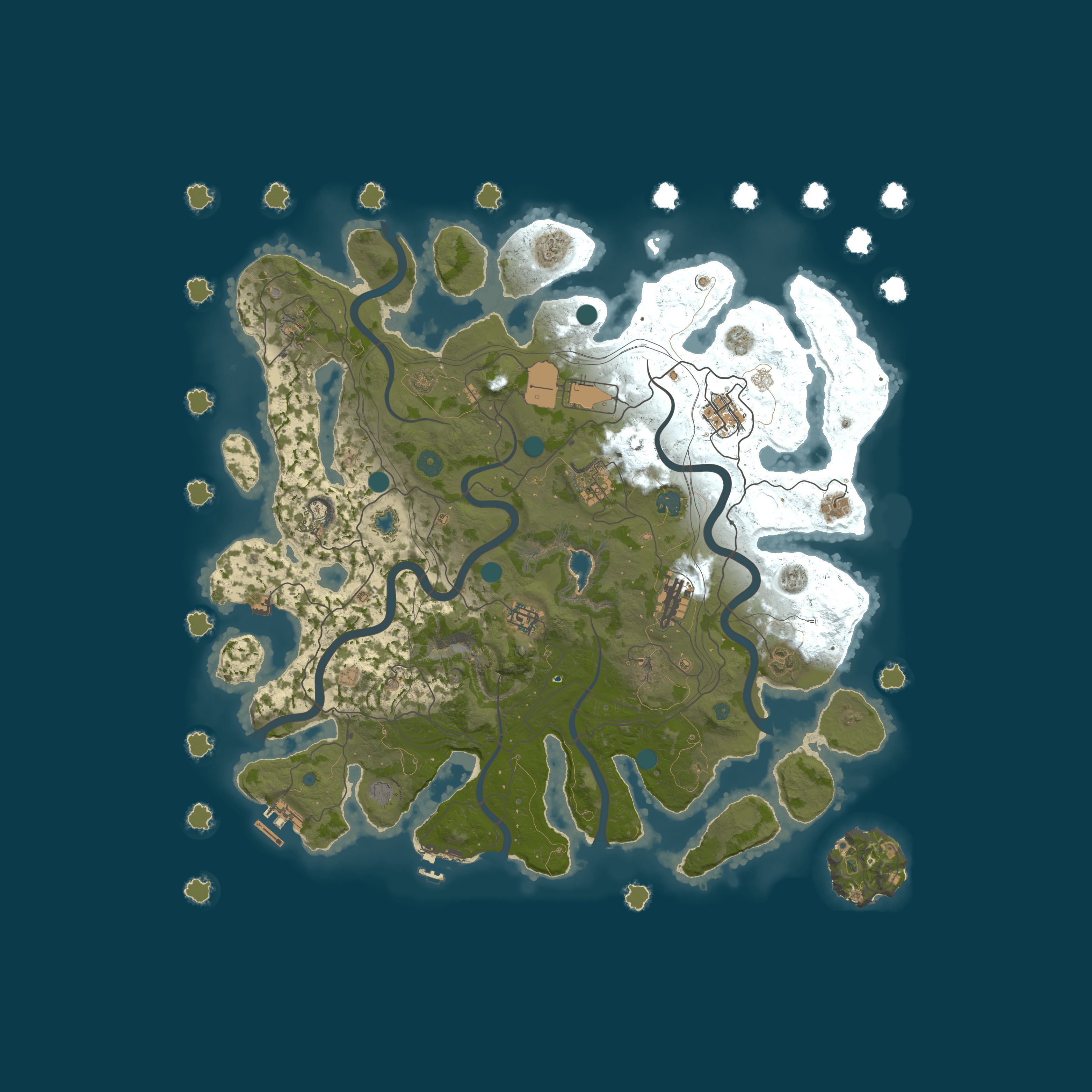 Map for EU PVE | Vanilla+ | Monthly | Raid Bases | Events | Barouders