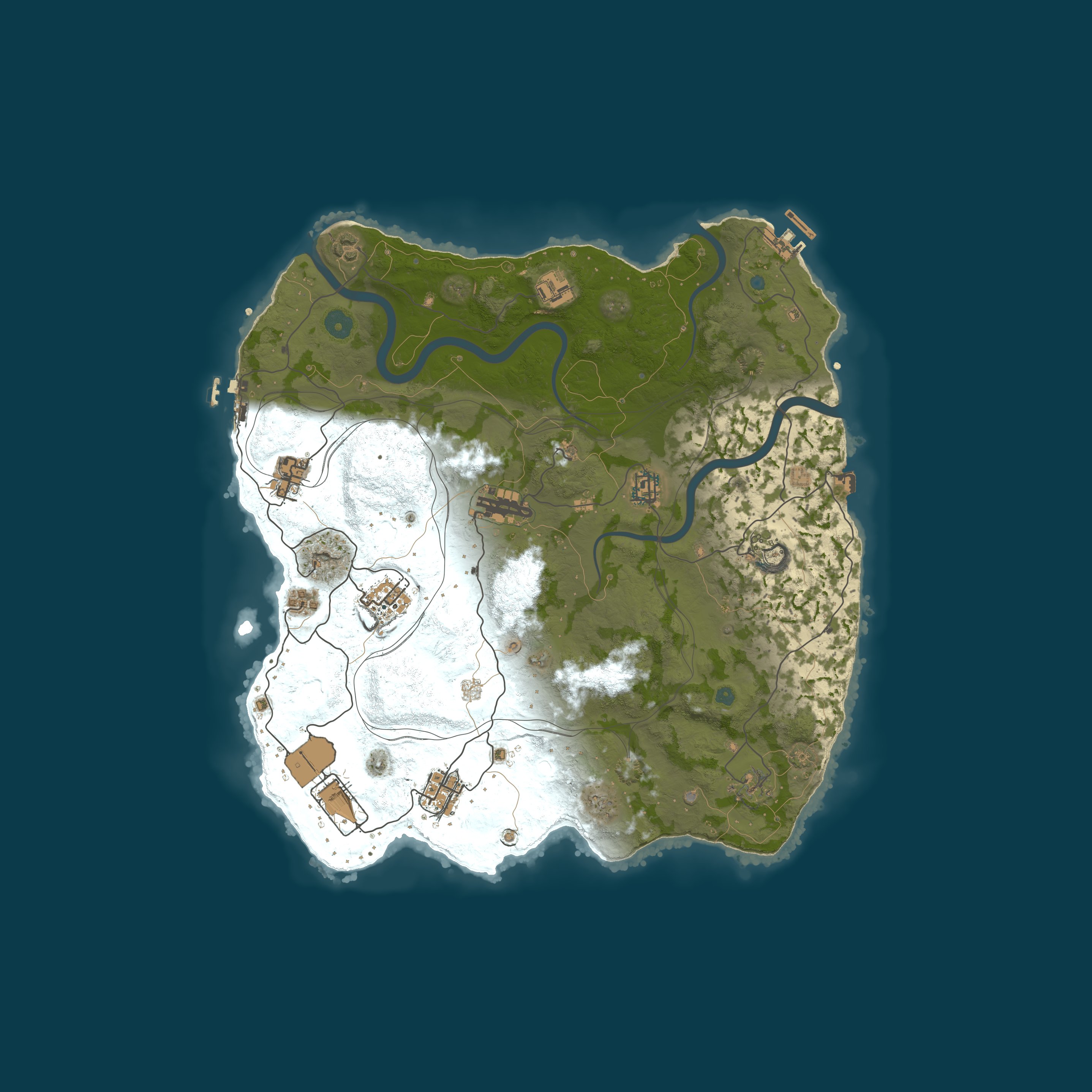 Custom Map, size 3750, seed 21308509