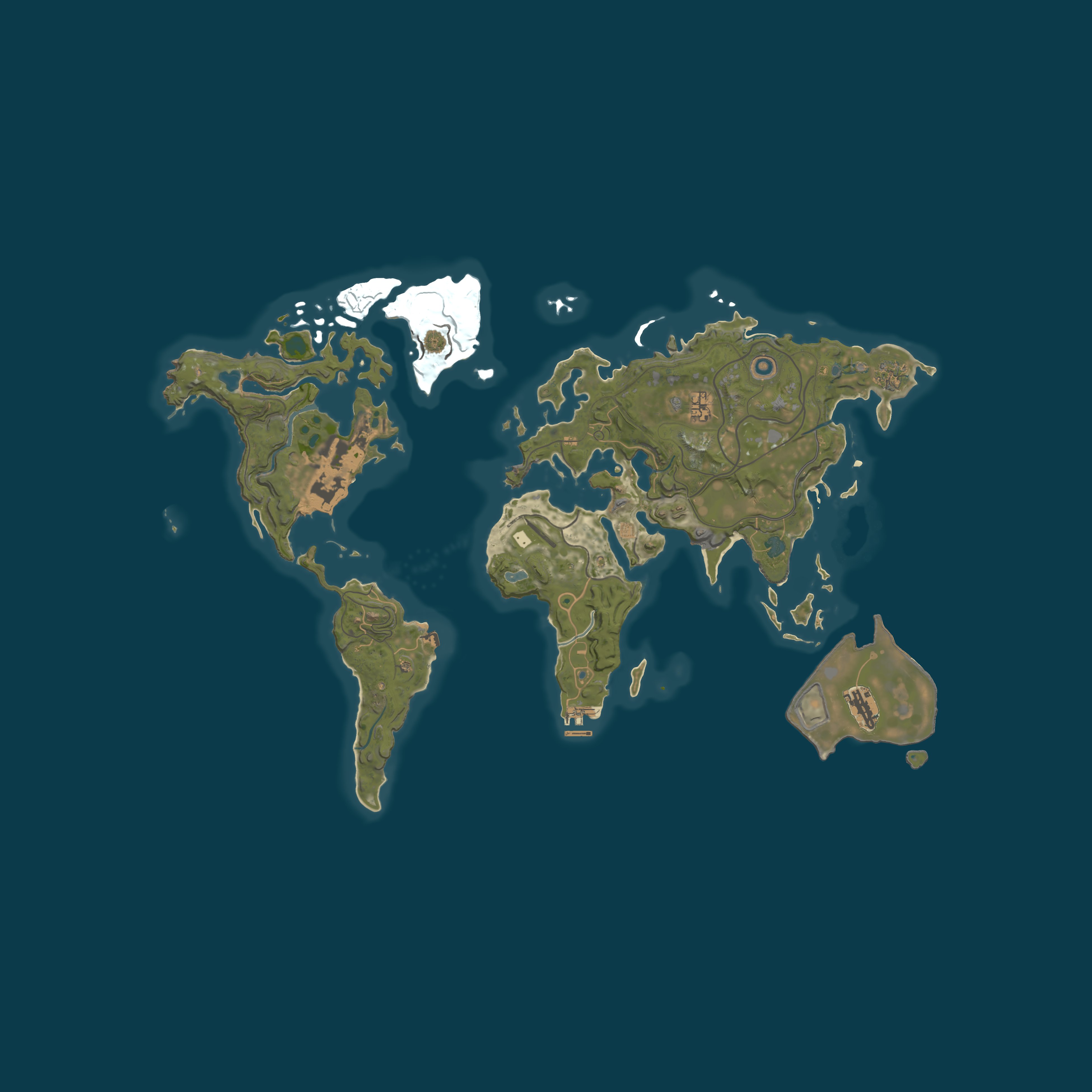 Map for RUSTARDS  HARDCORE PVE I BOSS'S I RAID BASES