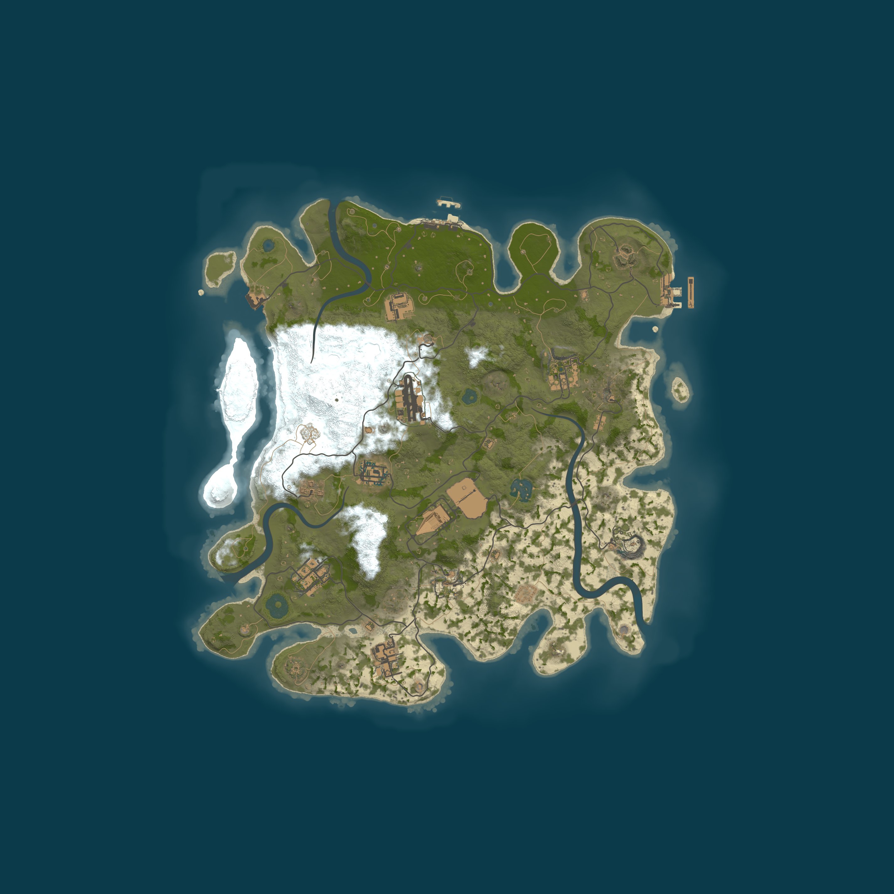 Procedural Map, size 3700, seed 326951406