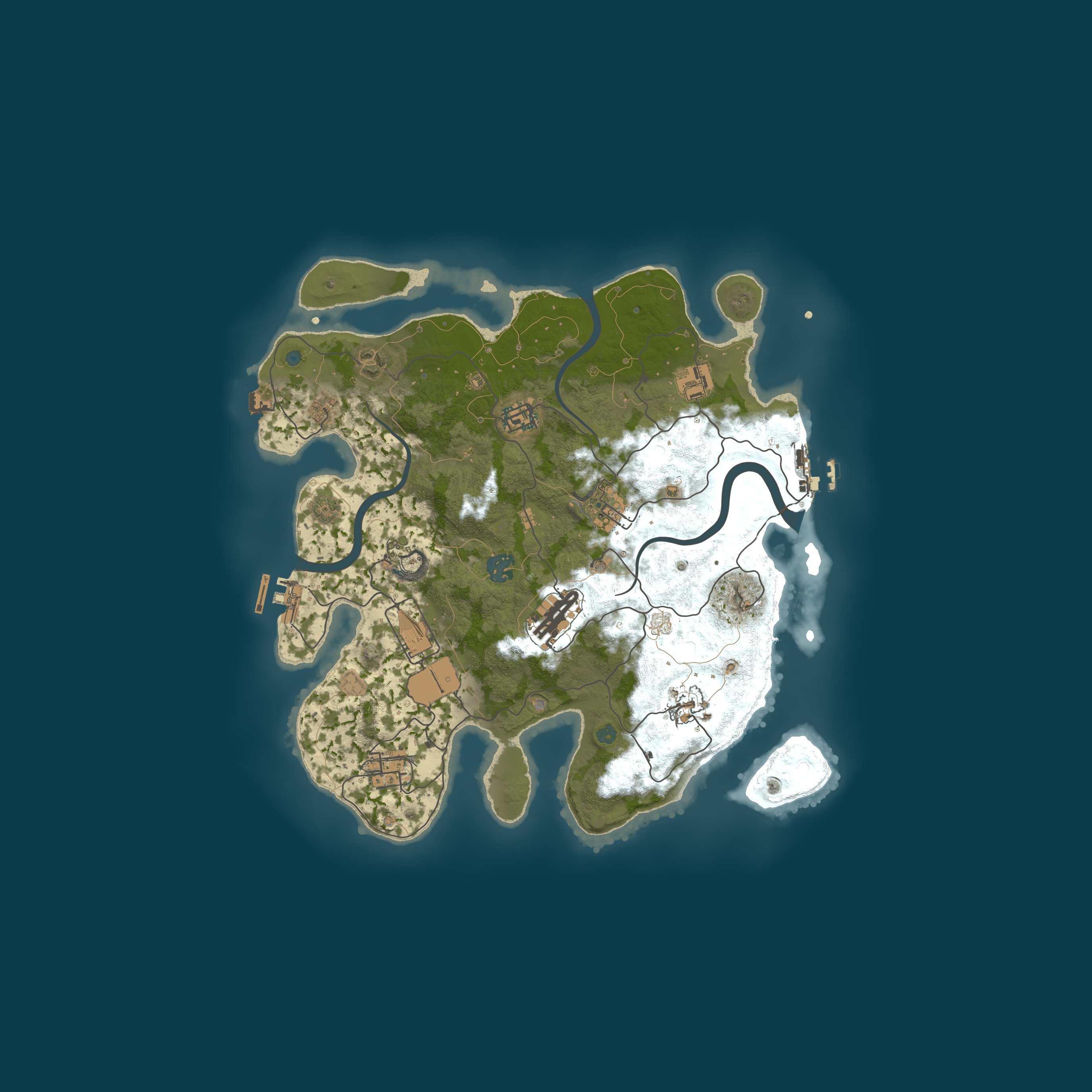 Procedural Map, size 3500, seed 272902131