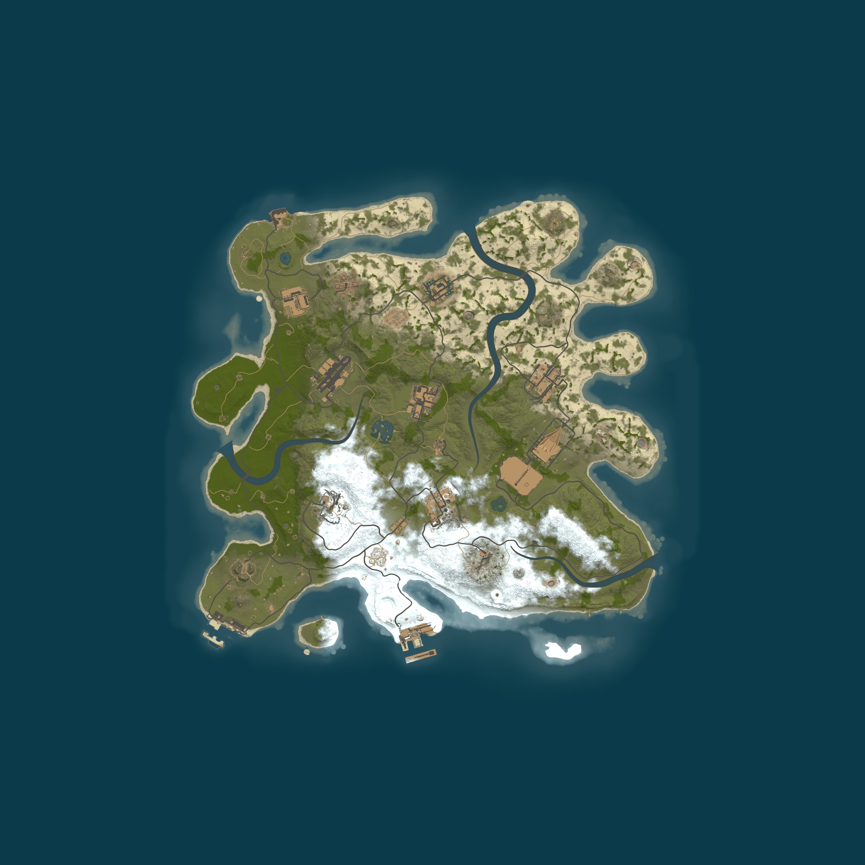 Procedural Map, size 3500, seed 134413188