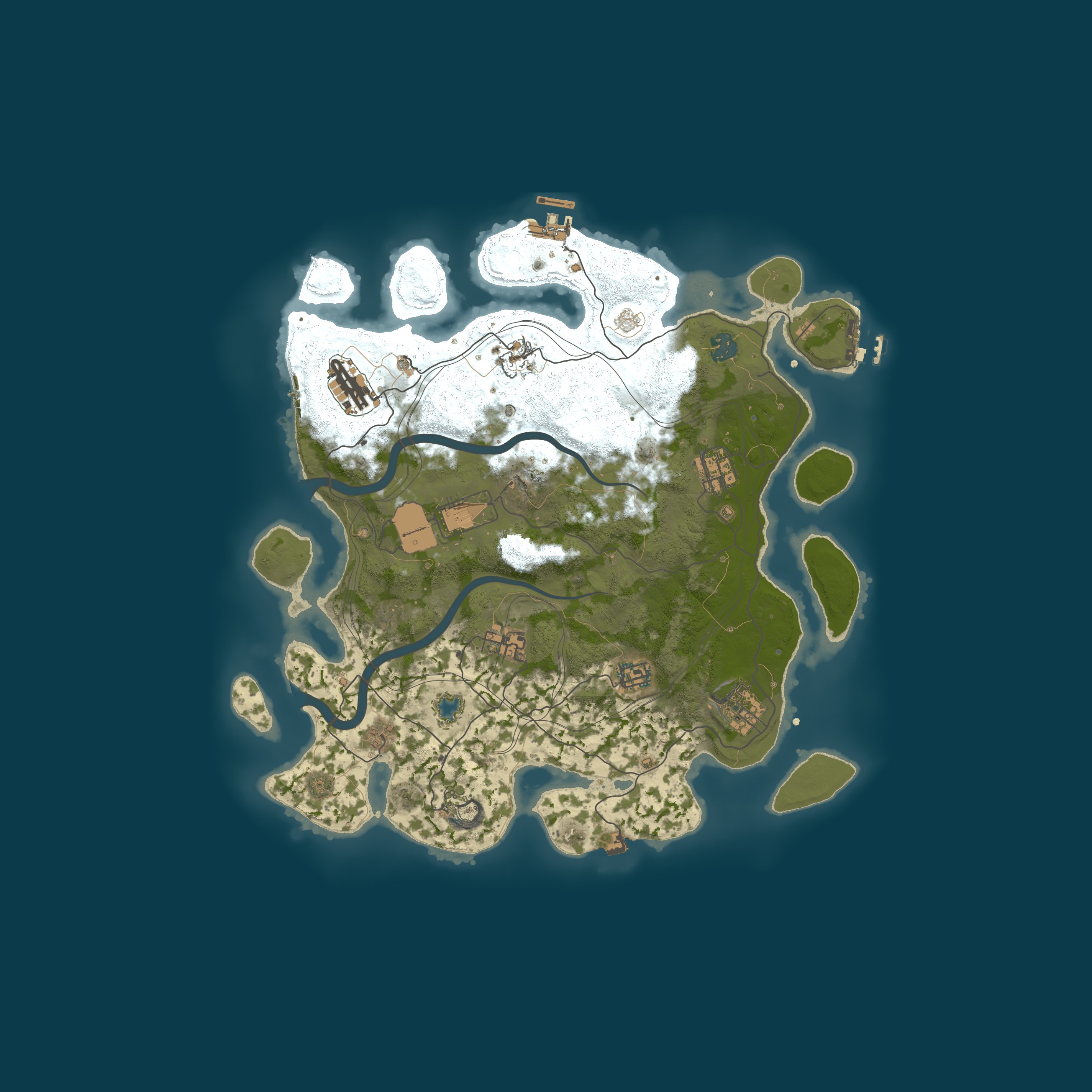 Custom Map, size 3700, seed 1