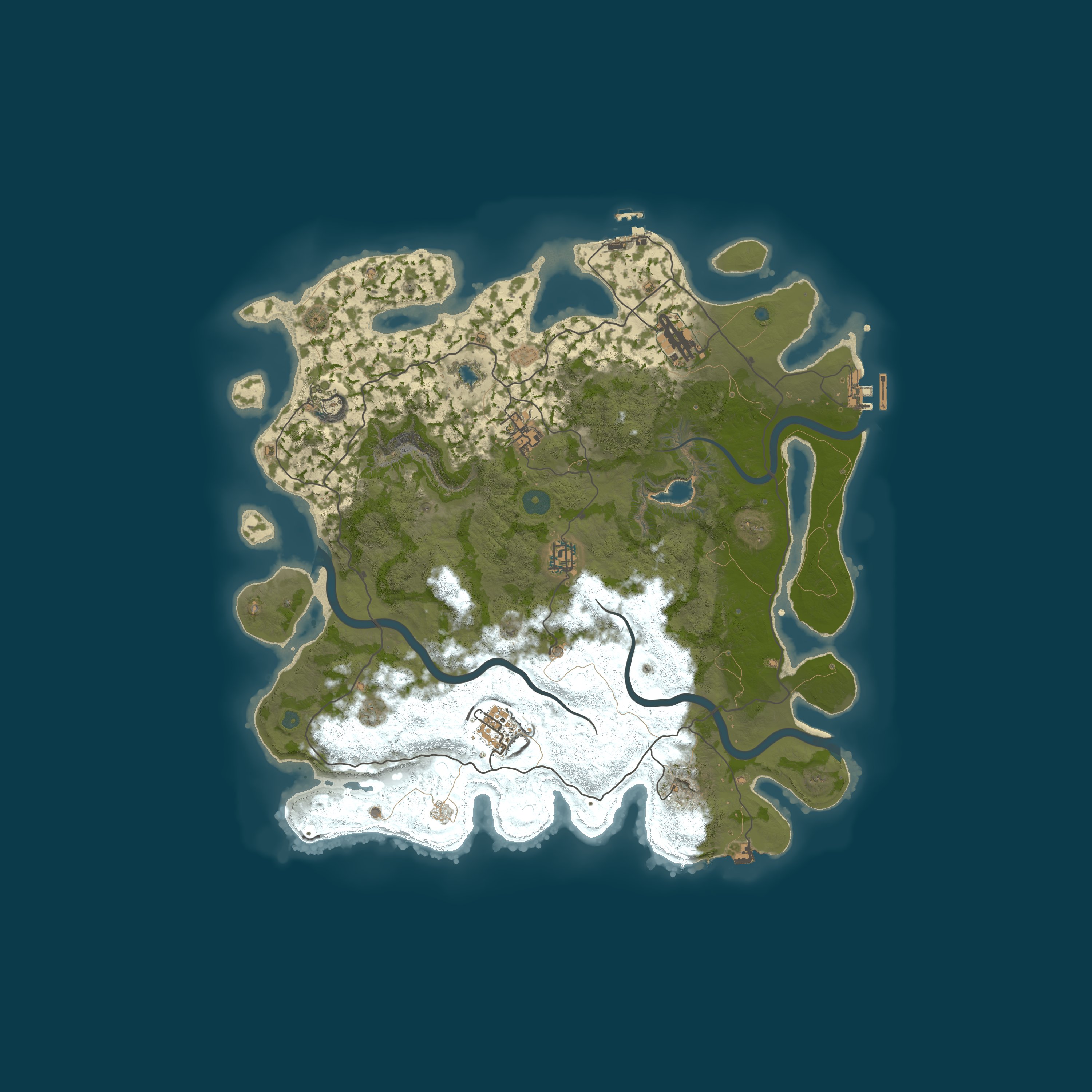 Map for Ez Rust-5x|Noob Friendly|Solo/Duo|Fresh Wipe|Shared BPs|TP|Kits