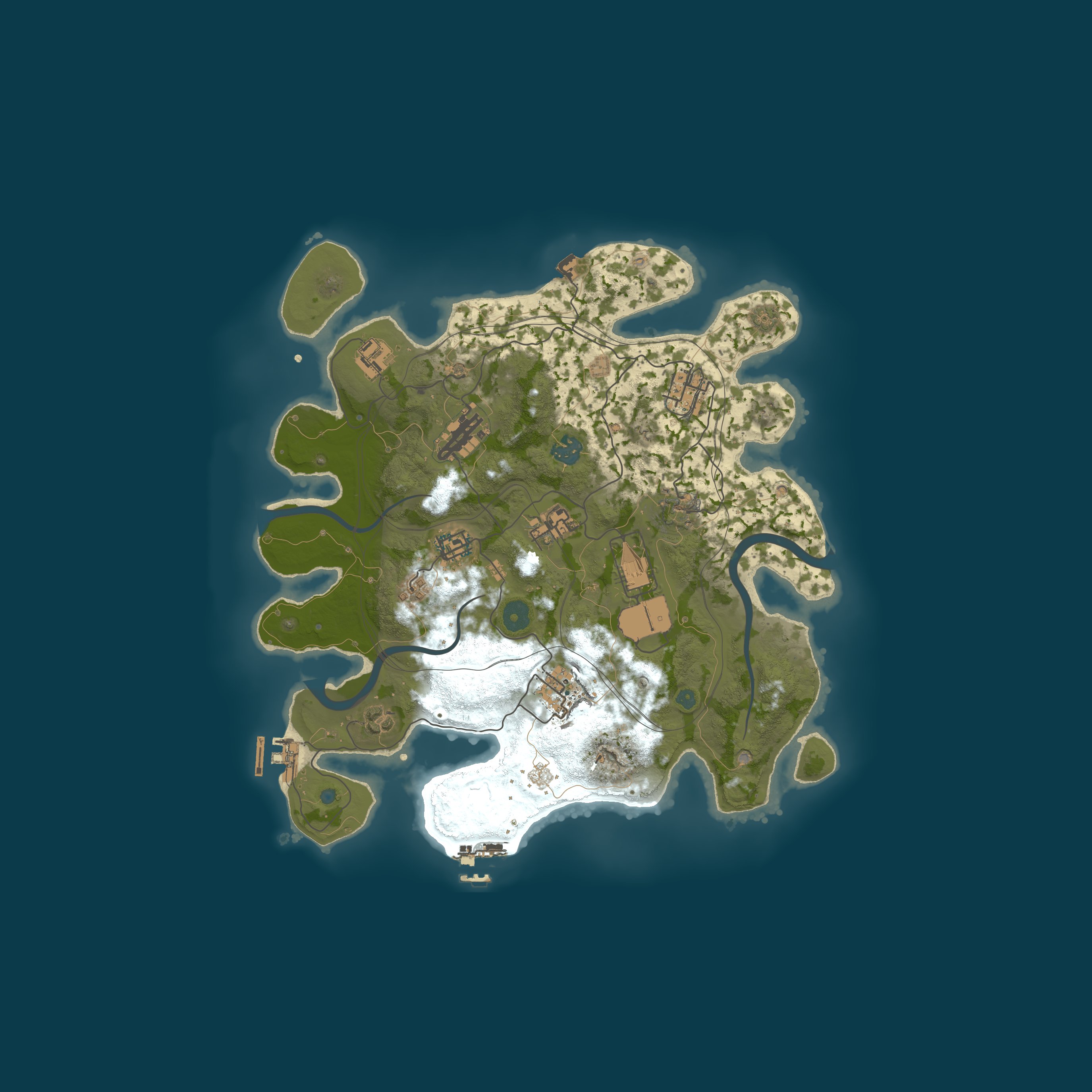 Procedural Map, size 3500, seed 1223463962