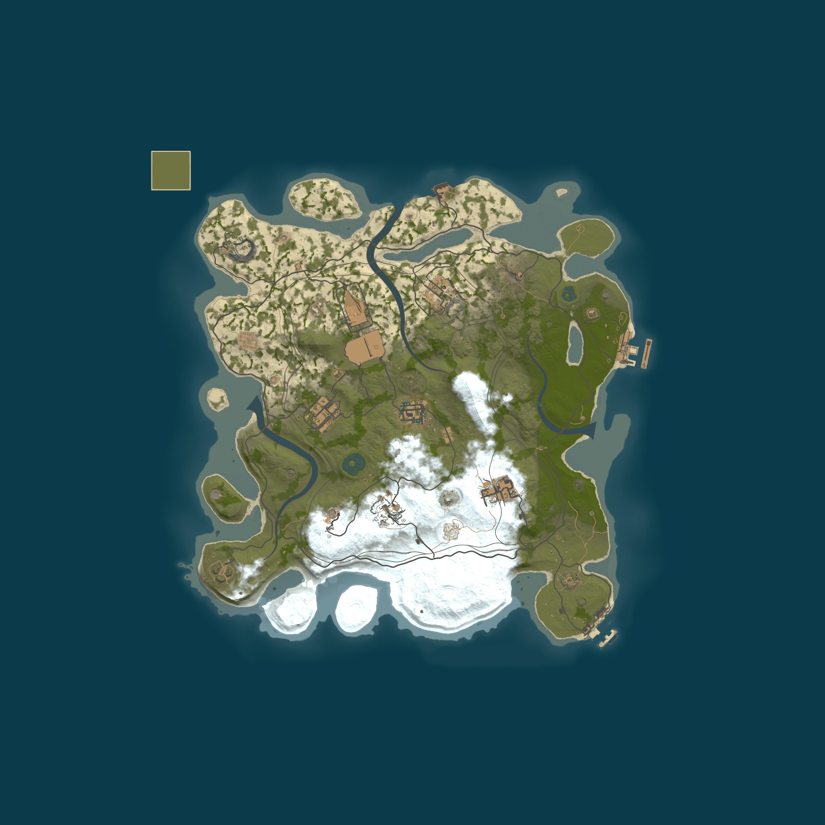 Custom Map, size 3500, seed 1337