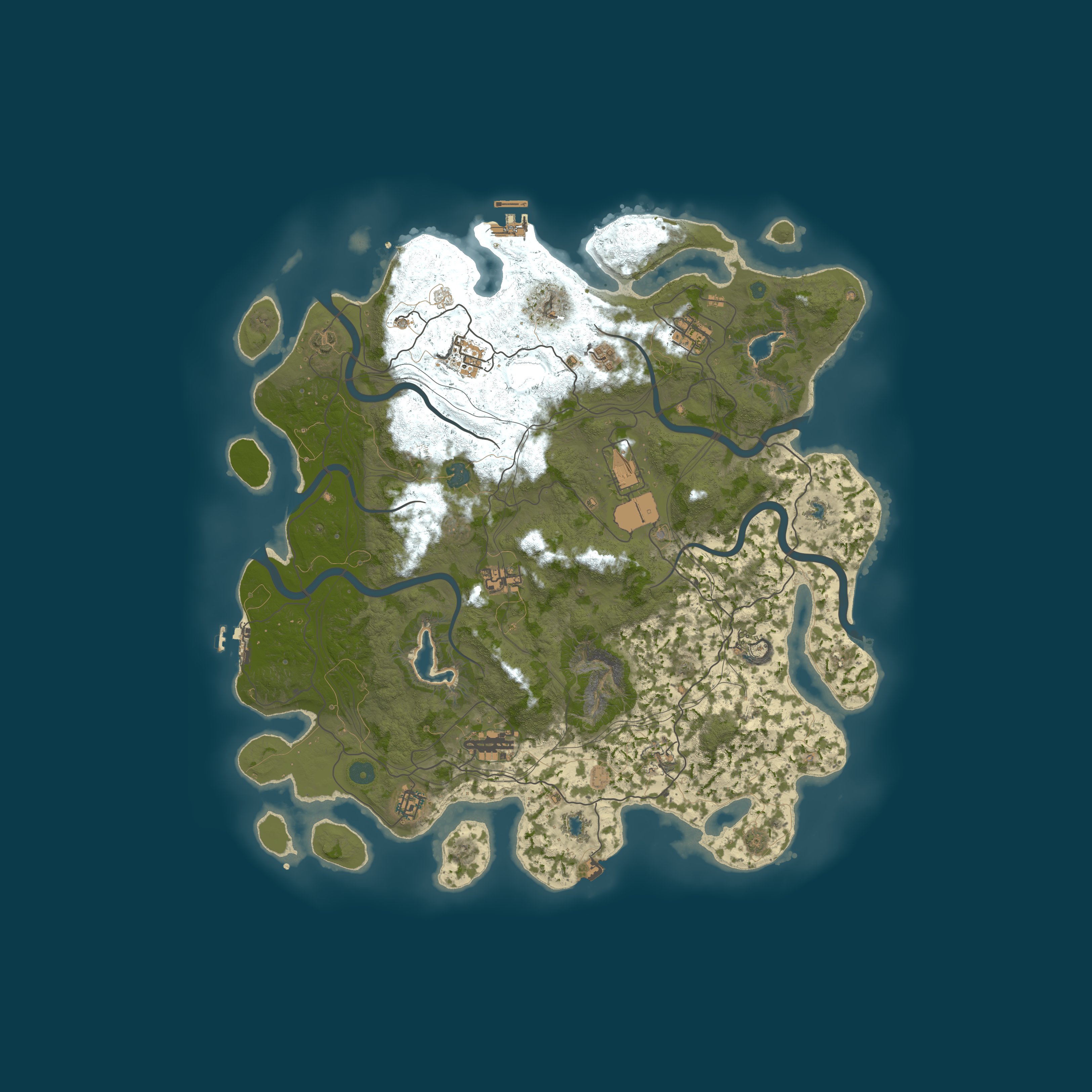 Map for RustGamingNation 50x PvE [Events|Purge|Zombies|SkillTree]