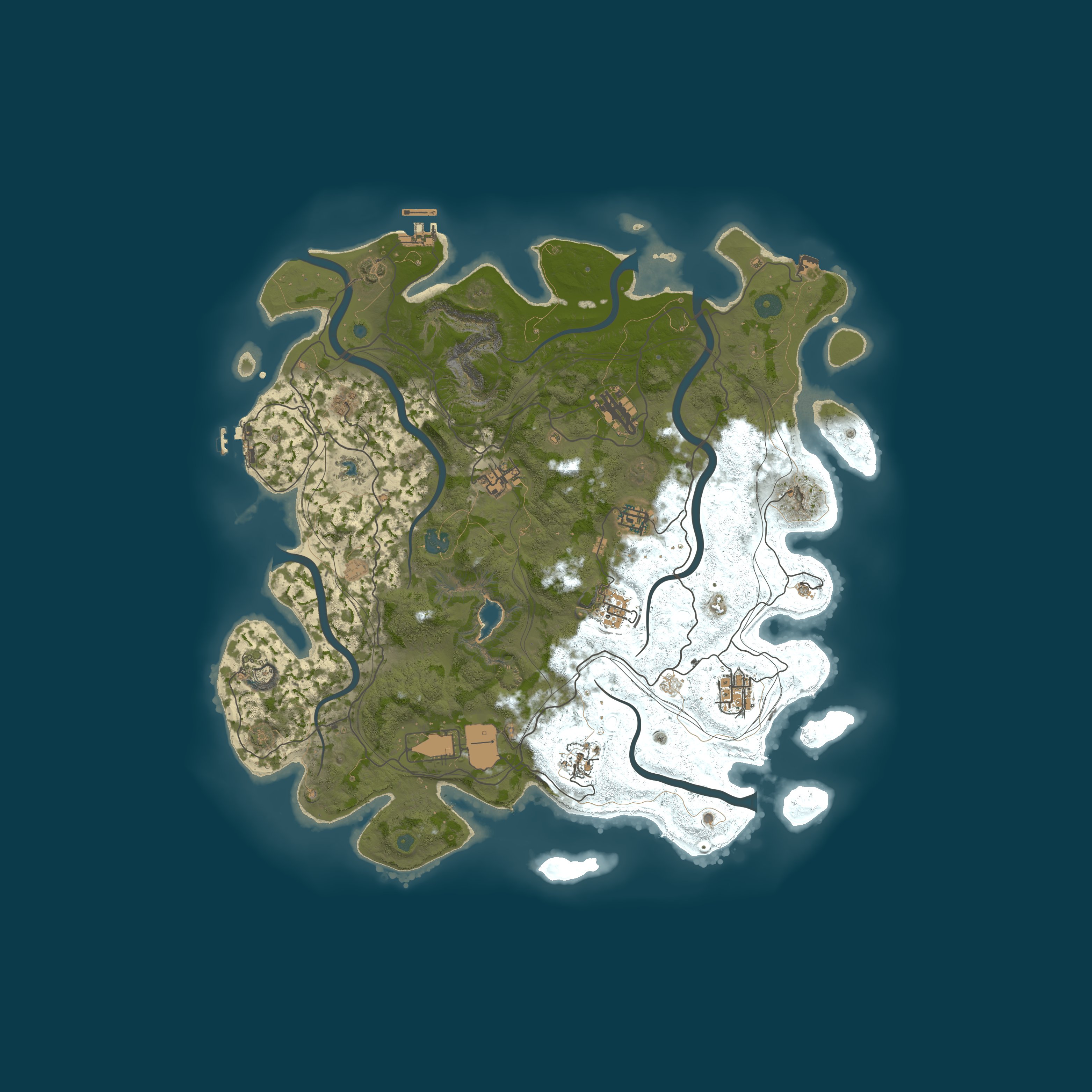 Map for AshRust.NET 3x Monthly Main | Qol/Loot+ | 50% Upkeep | Full Wip