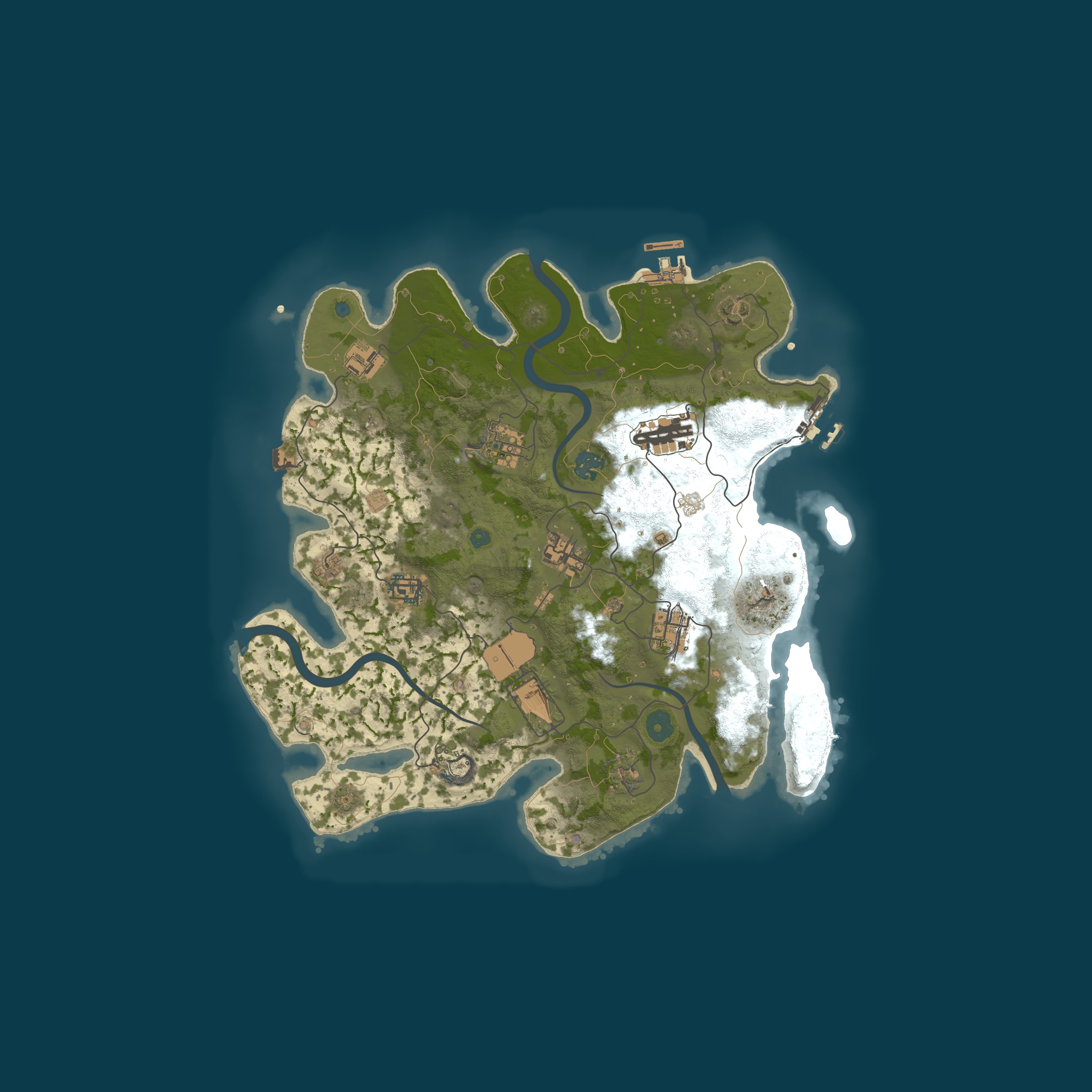 Procedural Map, size 3500, seed 827176891