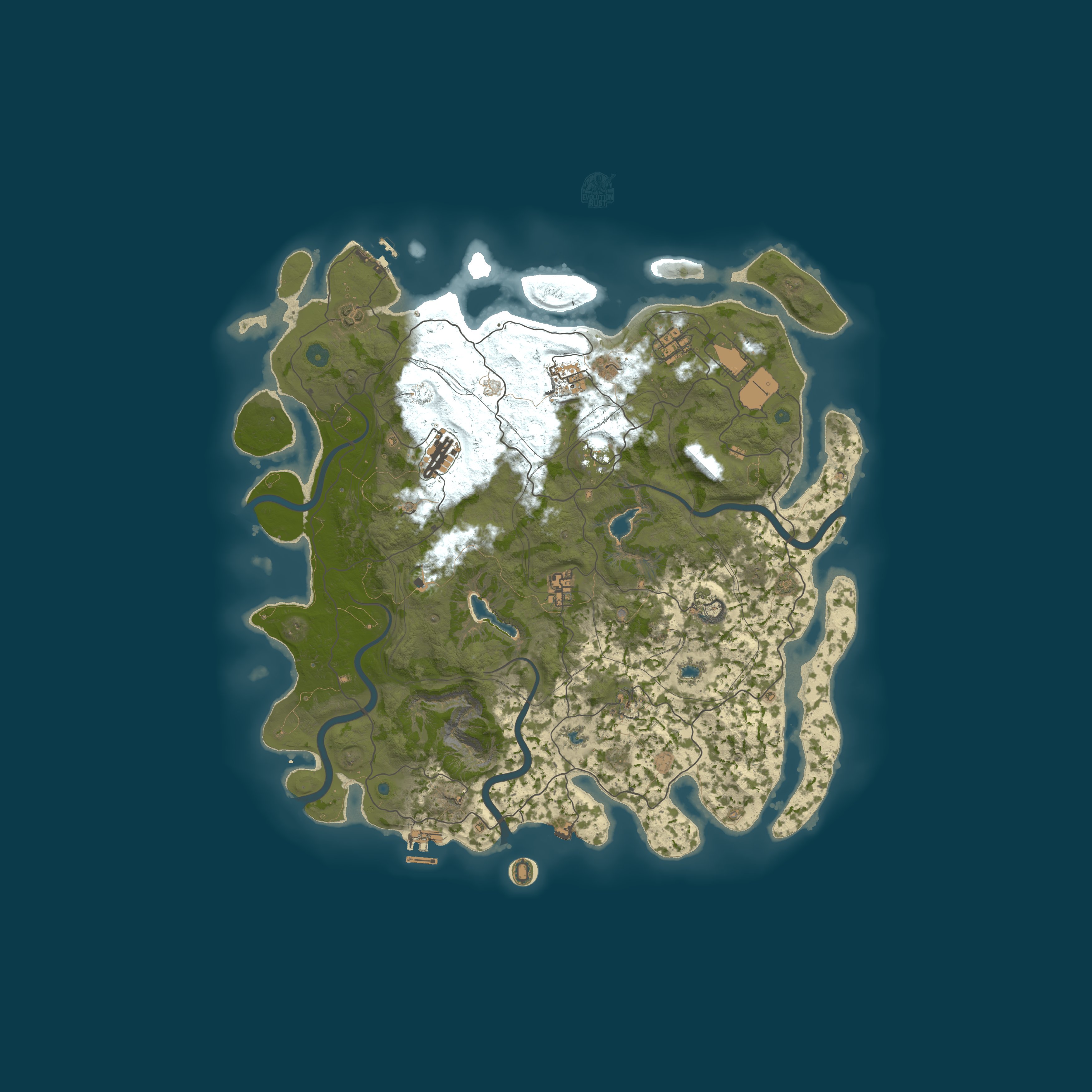 Map for [BR/LATAM] Evolution PVE 10X |Skills|Quests|Raid Bases