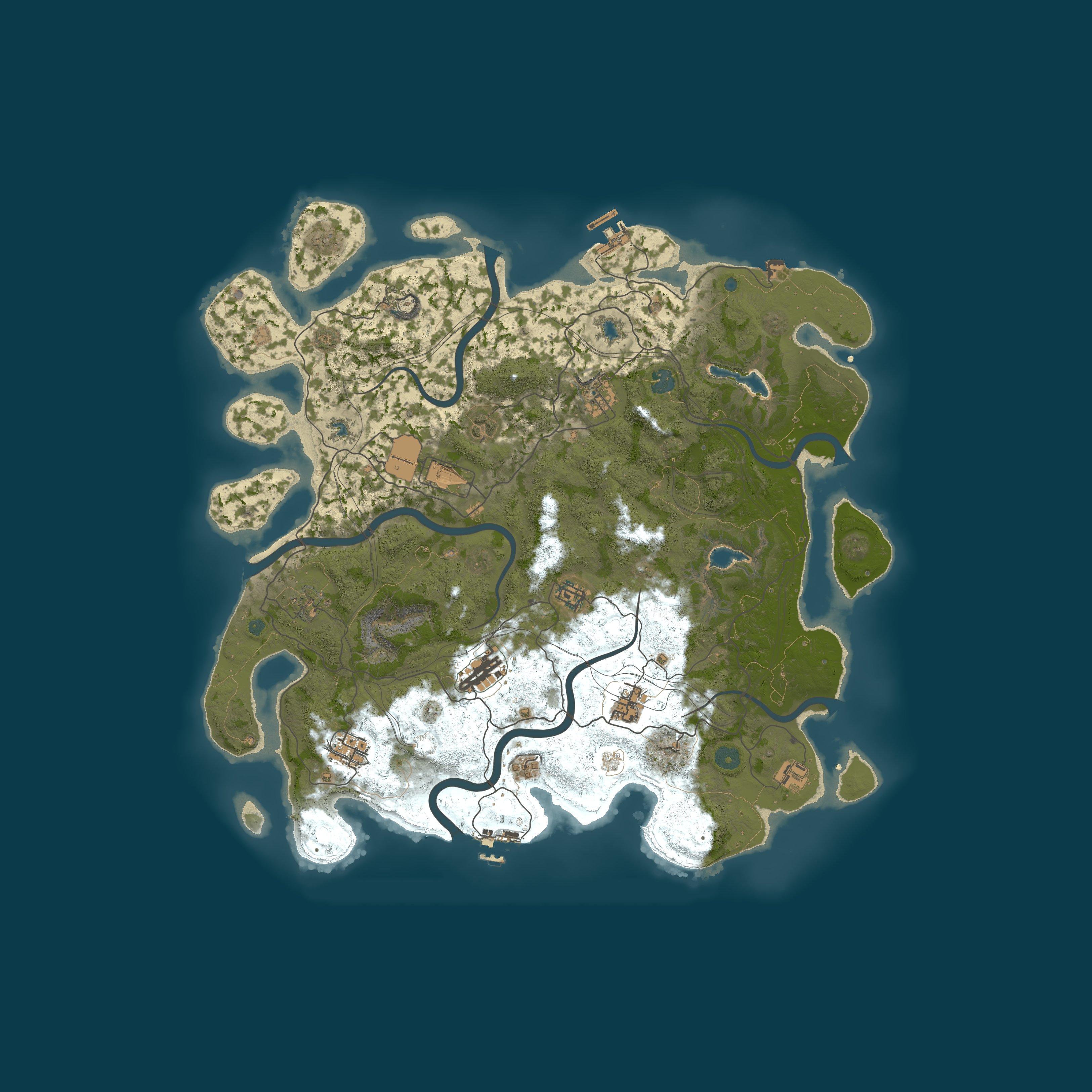 Procedural Map, size 4500, seed 1757588238