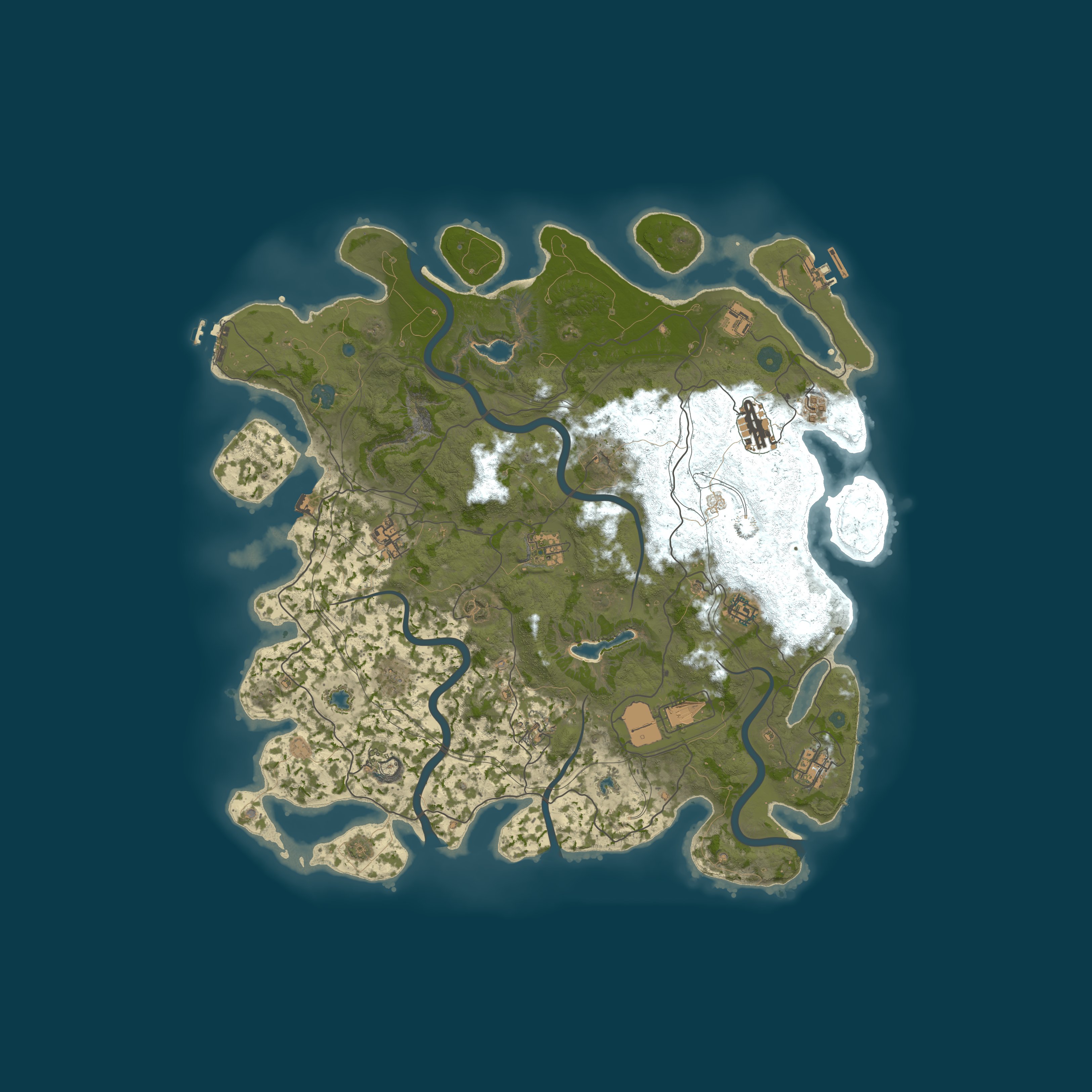 Procedural Map, size 4500, seed 728022