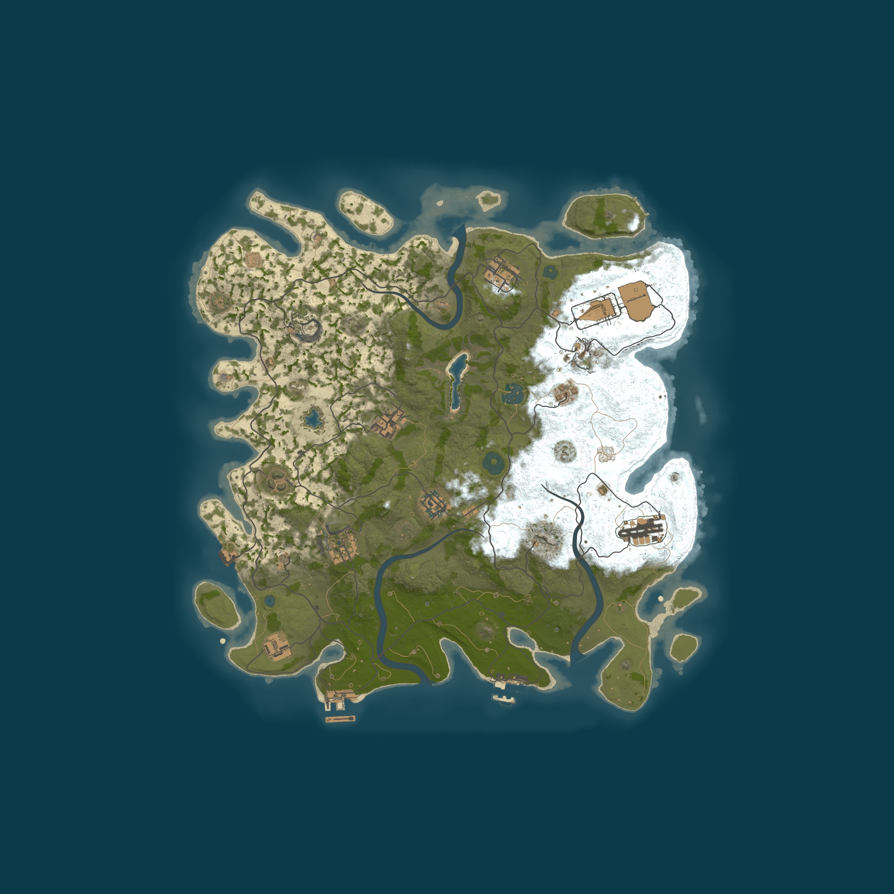 Procedural Map, size 4000, seed 1822844212