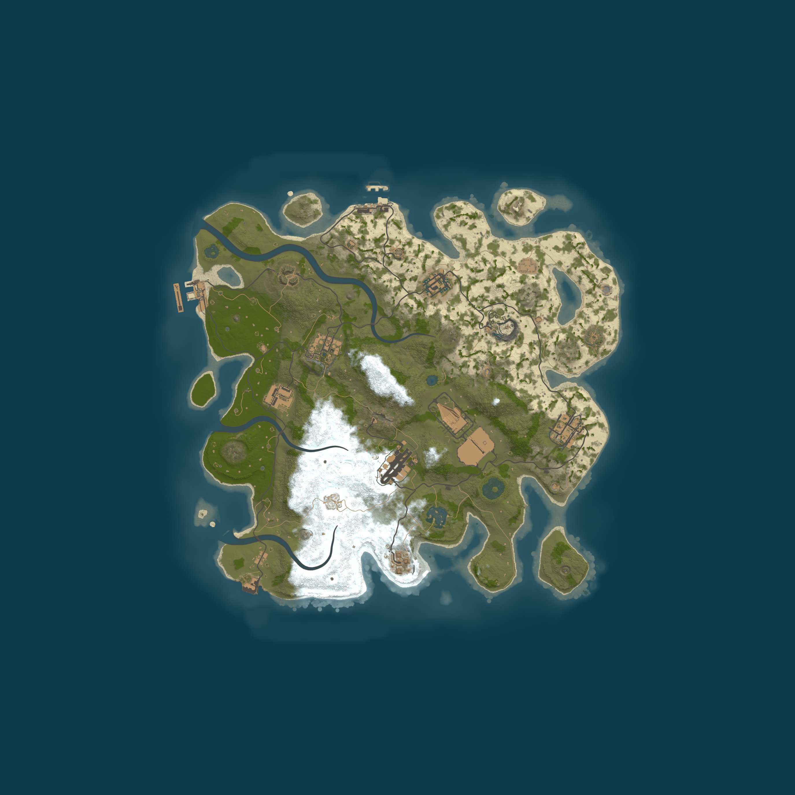 Procedural Map, size 3500, seed 370069032