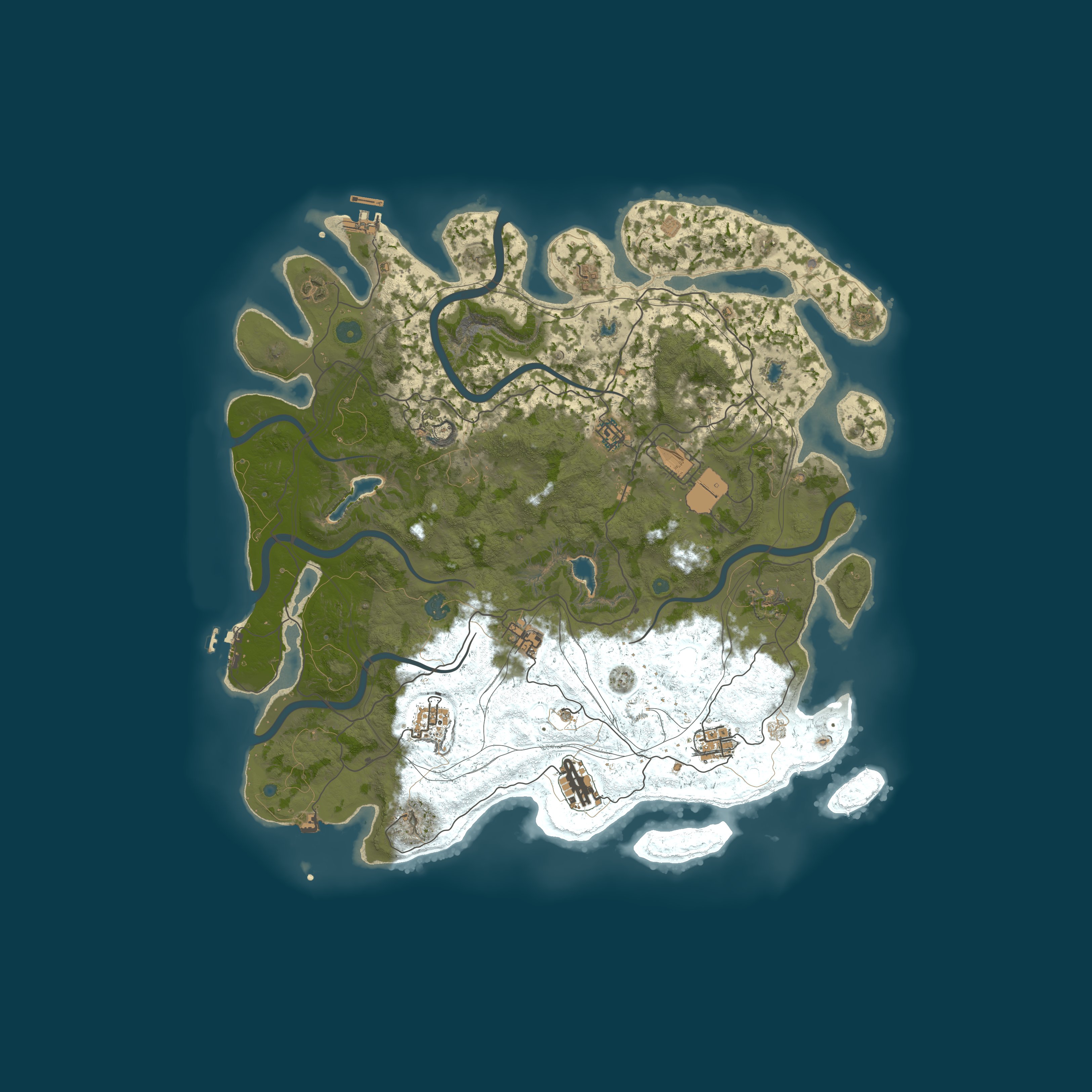 Map for [EU] The Nipple Solo/Duo only 3x | 50% upkeep | Casual PvP | Bu