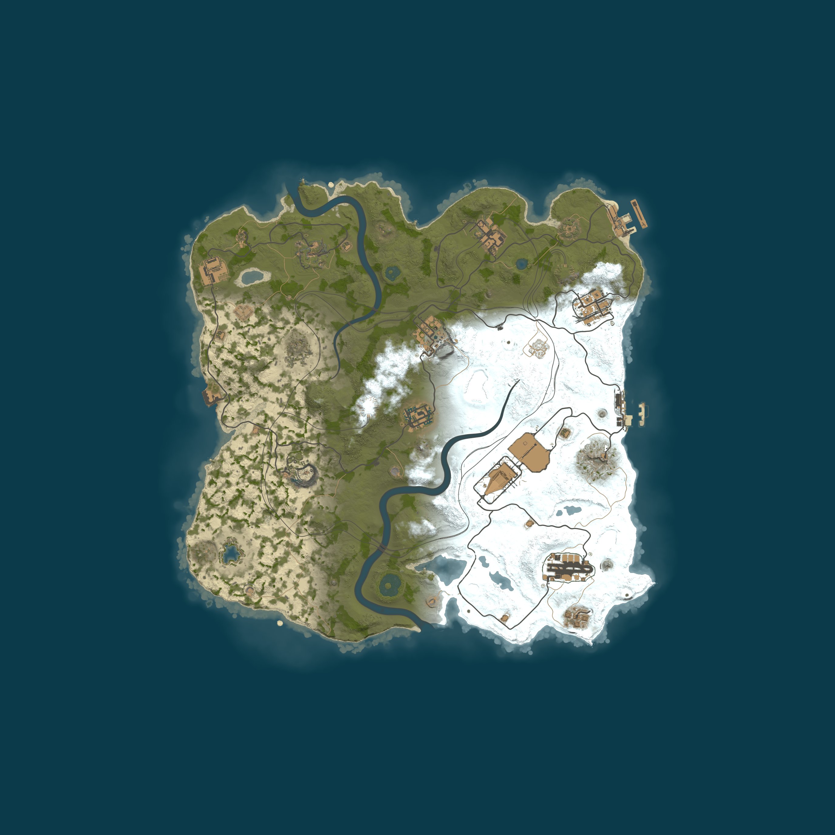 Custom Map, size 3500, seed 1337