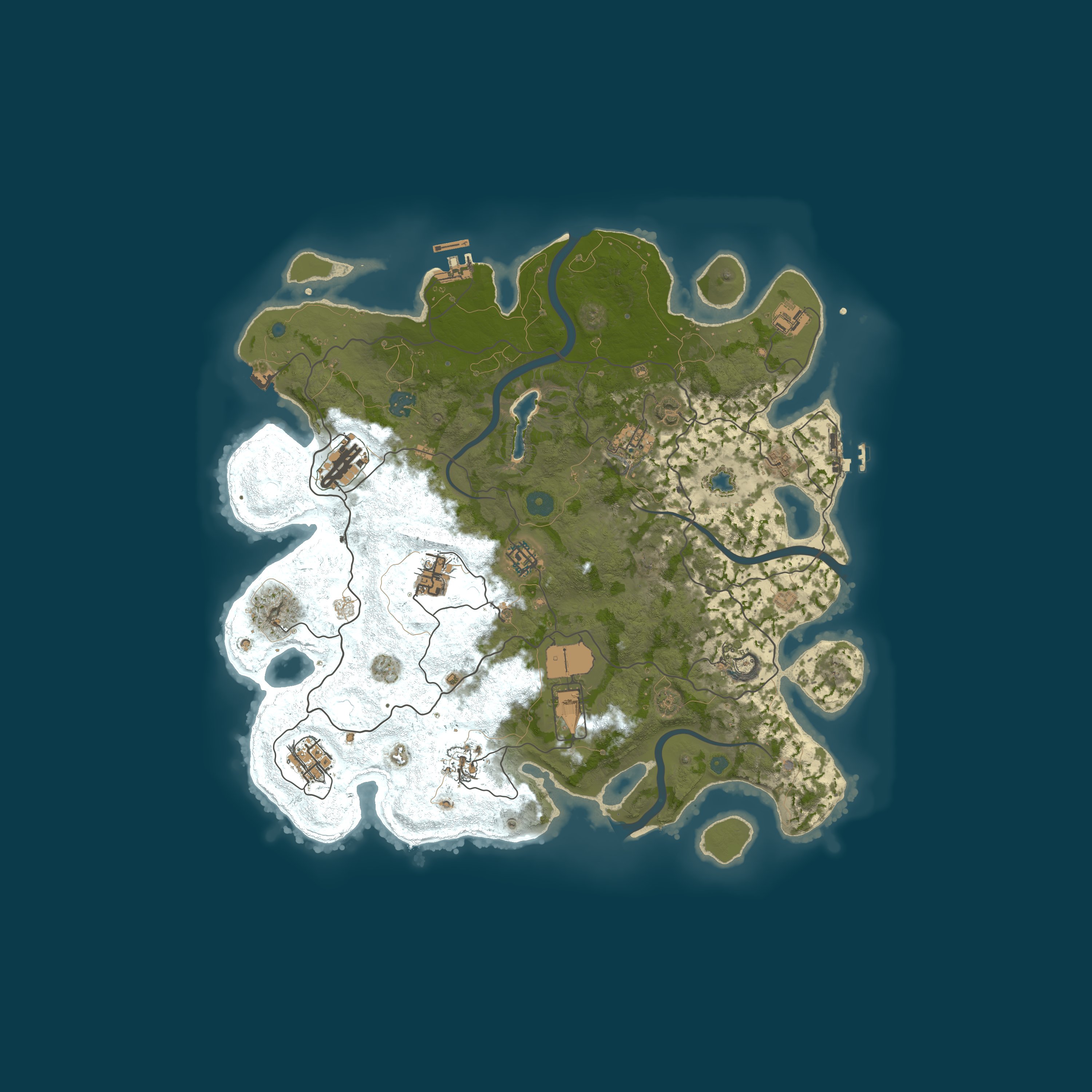 Procedural Map, size 4000, seed 1754692493