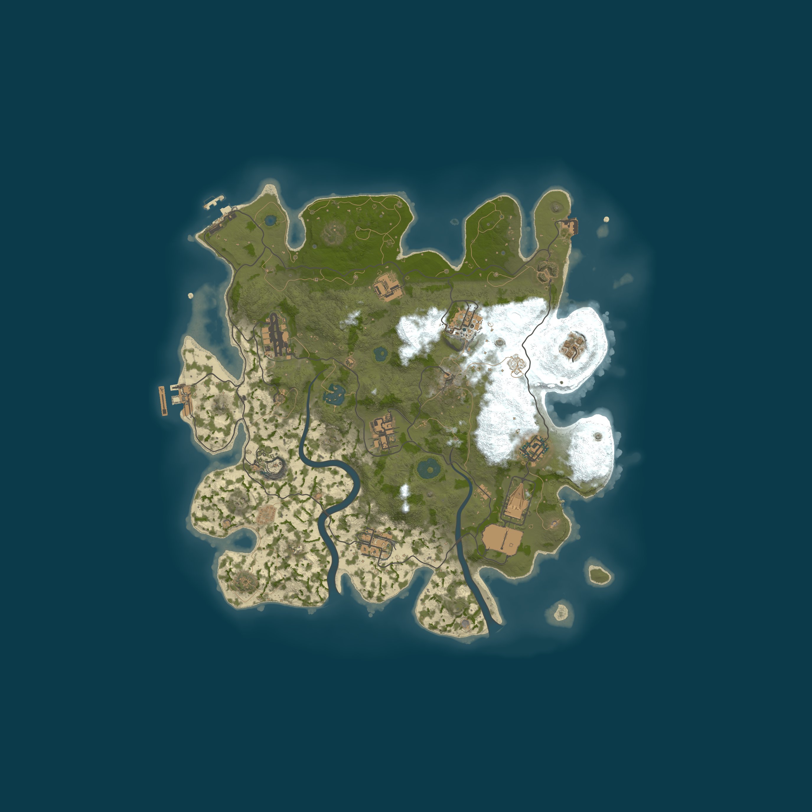 Procedural Map, size 3500, seed 610753146