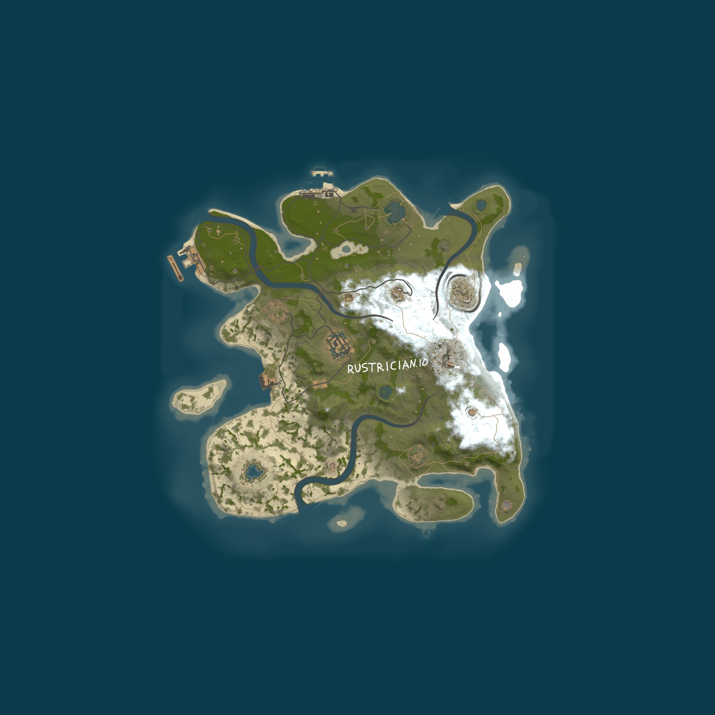 Map for Rustrician.io Electricity Creative Build Server | F1 | Noclip