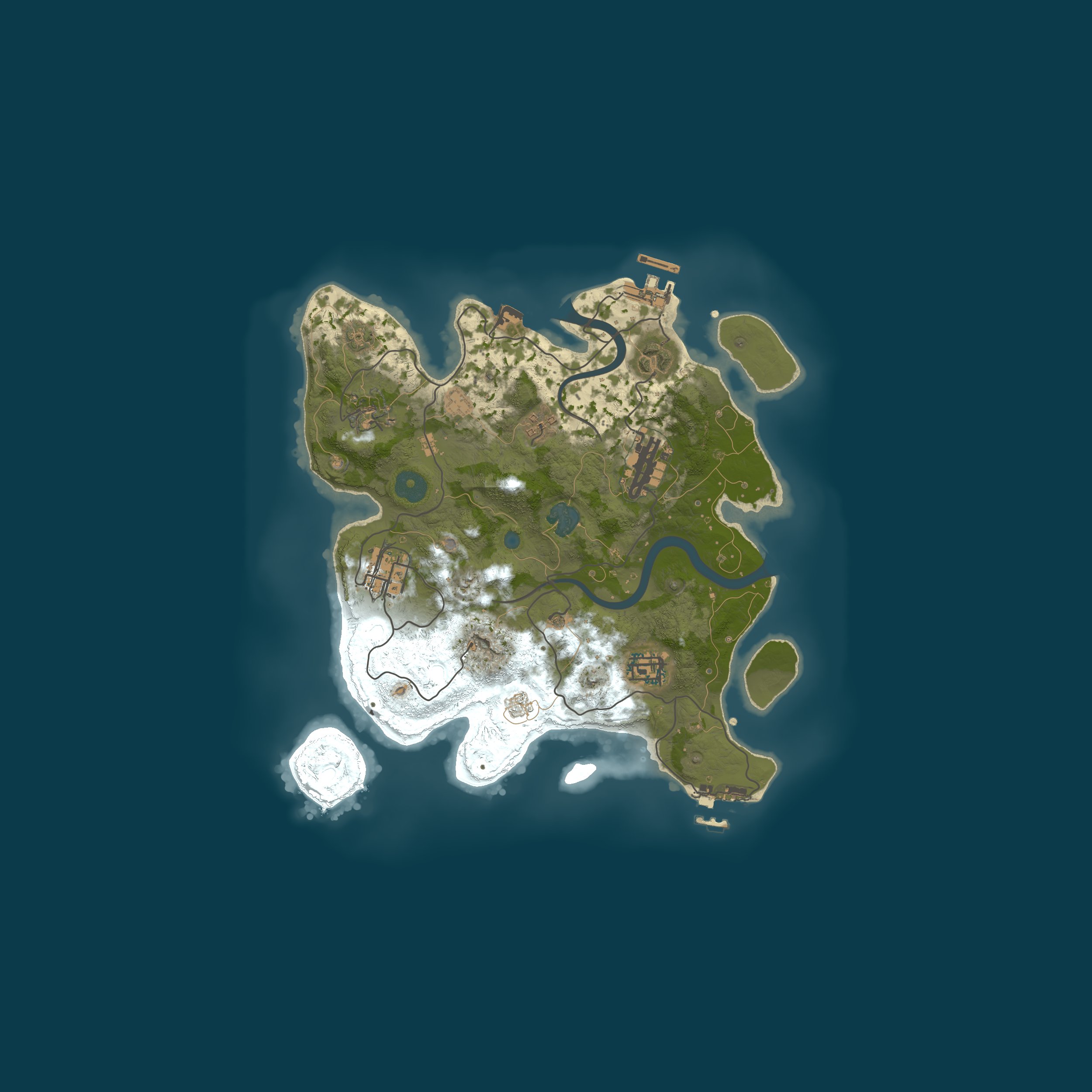 Procedural Map, size 3000, seed 1294135558