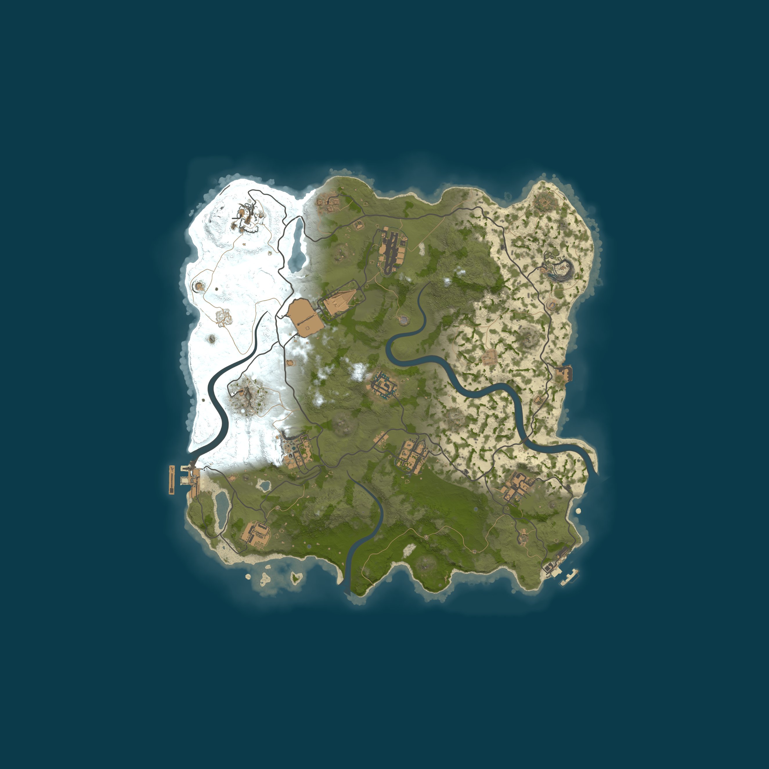Procedural Map, size 3300, seed 1337