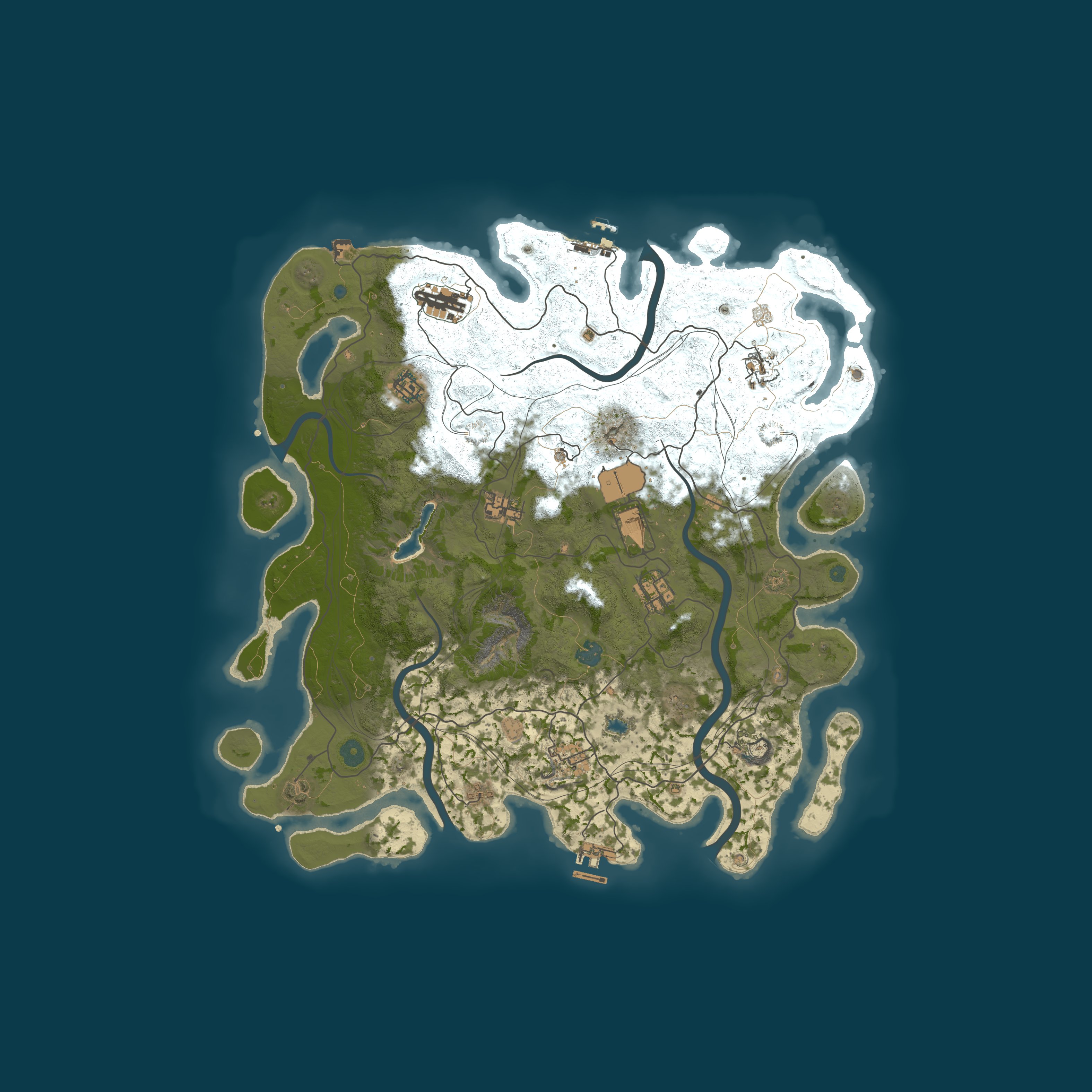 Map for #4 WIN-RUST | PVE | x2/x3 | BOSSES|ZOMBIE|EXP|RAIDBASES|SHOP