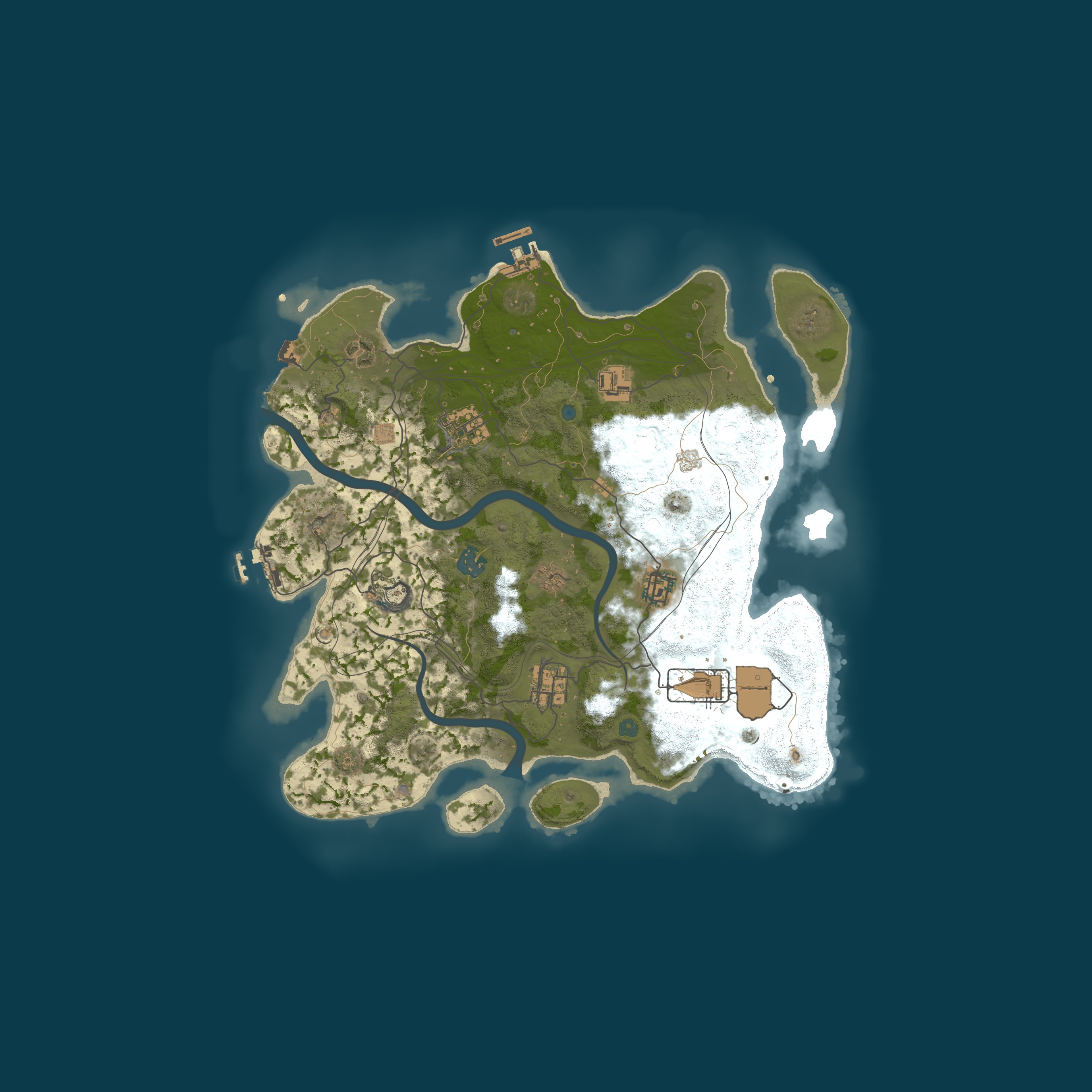 Custom Map, size 3500, seed 1337