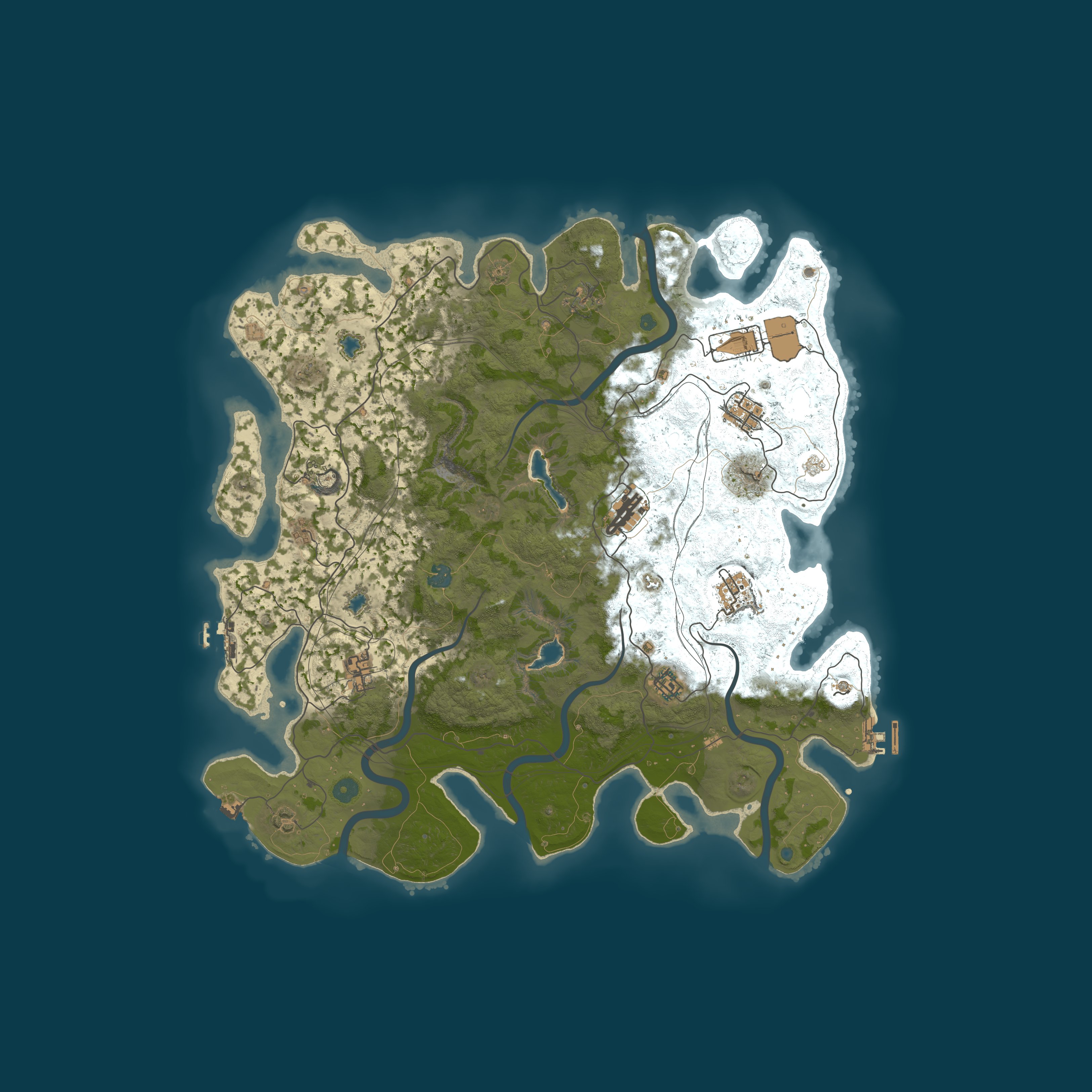 Map for [EU] LibreGaming PVE 5x|Kits|Bases|Heli|Bradley|Convoys|Quests