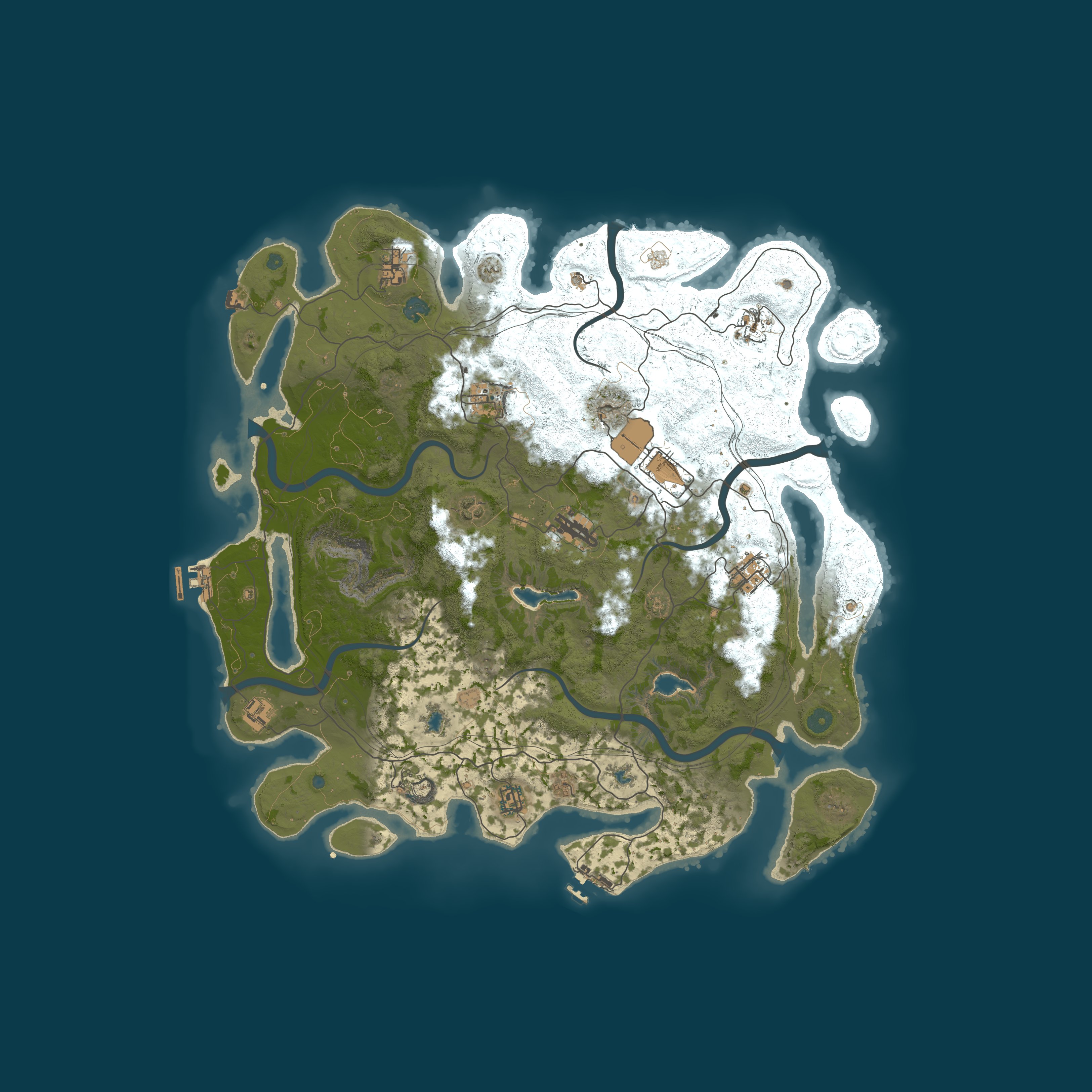 Procedural Map, size 4500, seed 710971759