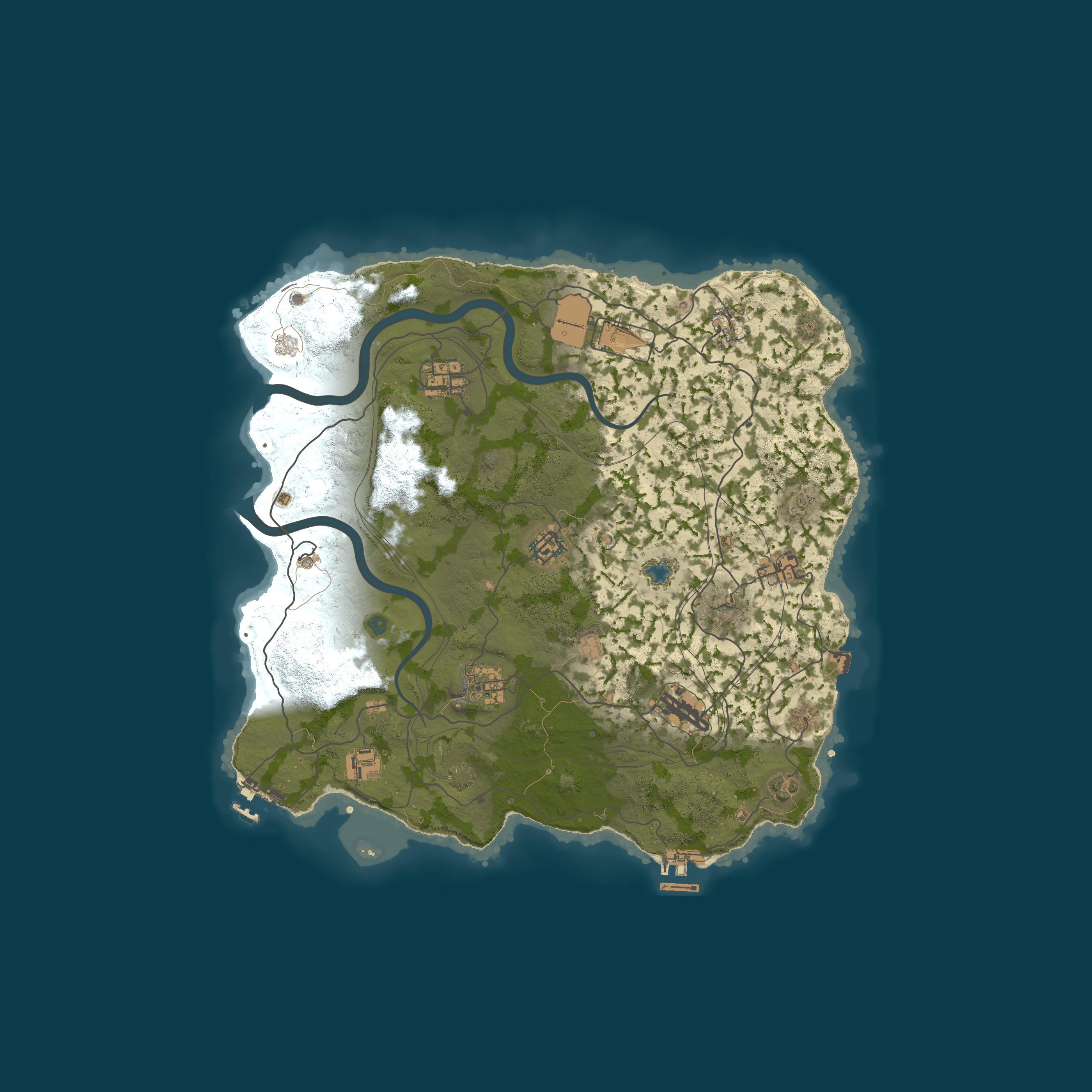 Custom Map, size 3600, seed 1337