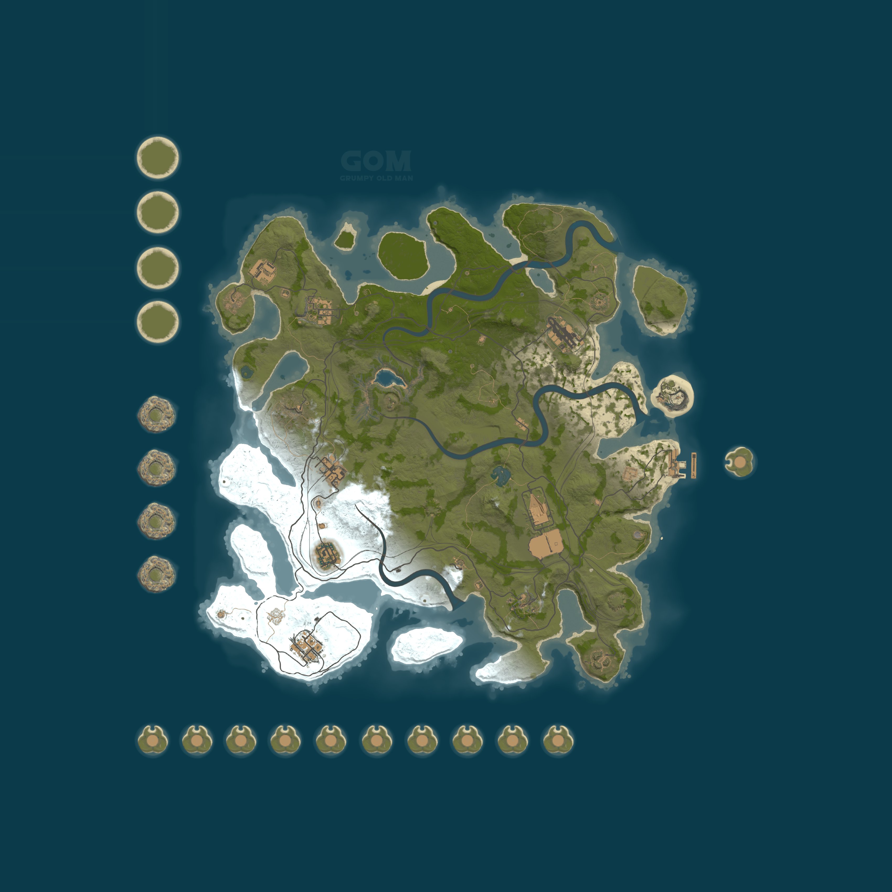 Map for GOM 10x PVE Grumpy Old Man |Kits|Skins|BackPack|Shop|RaidableBa