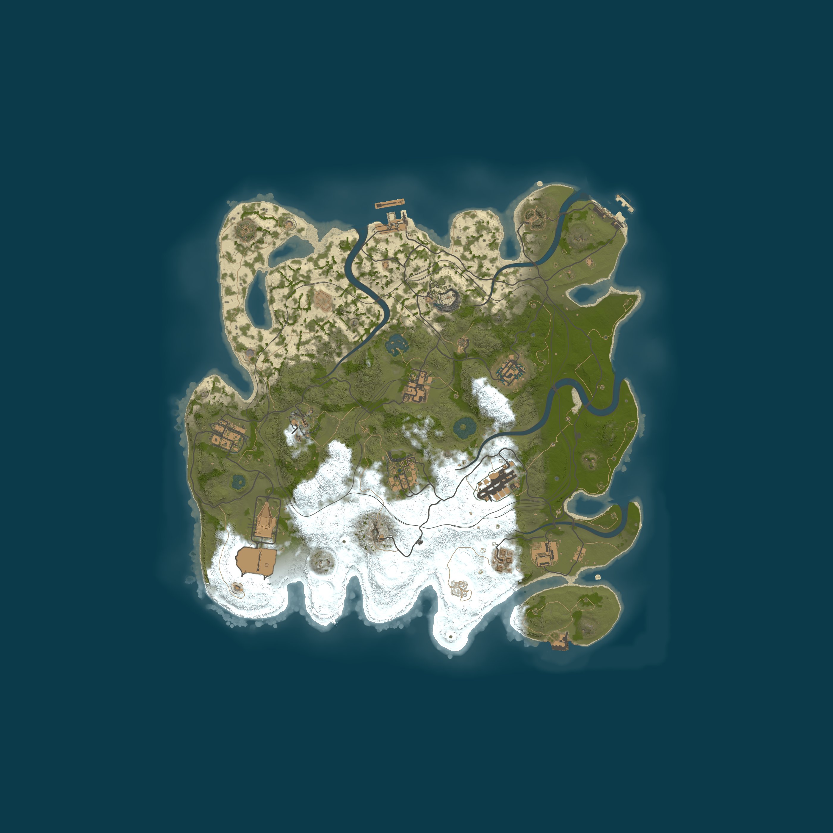 Procedural Map, size 3600, seed 957744196